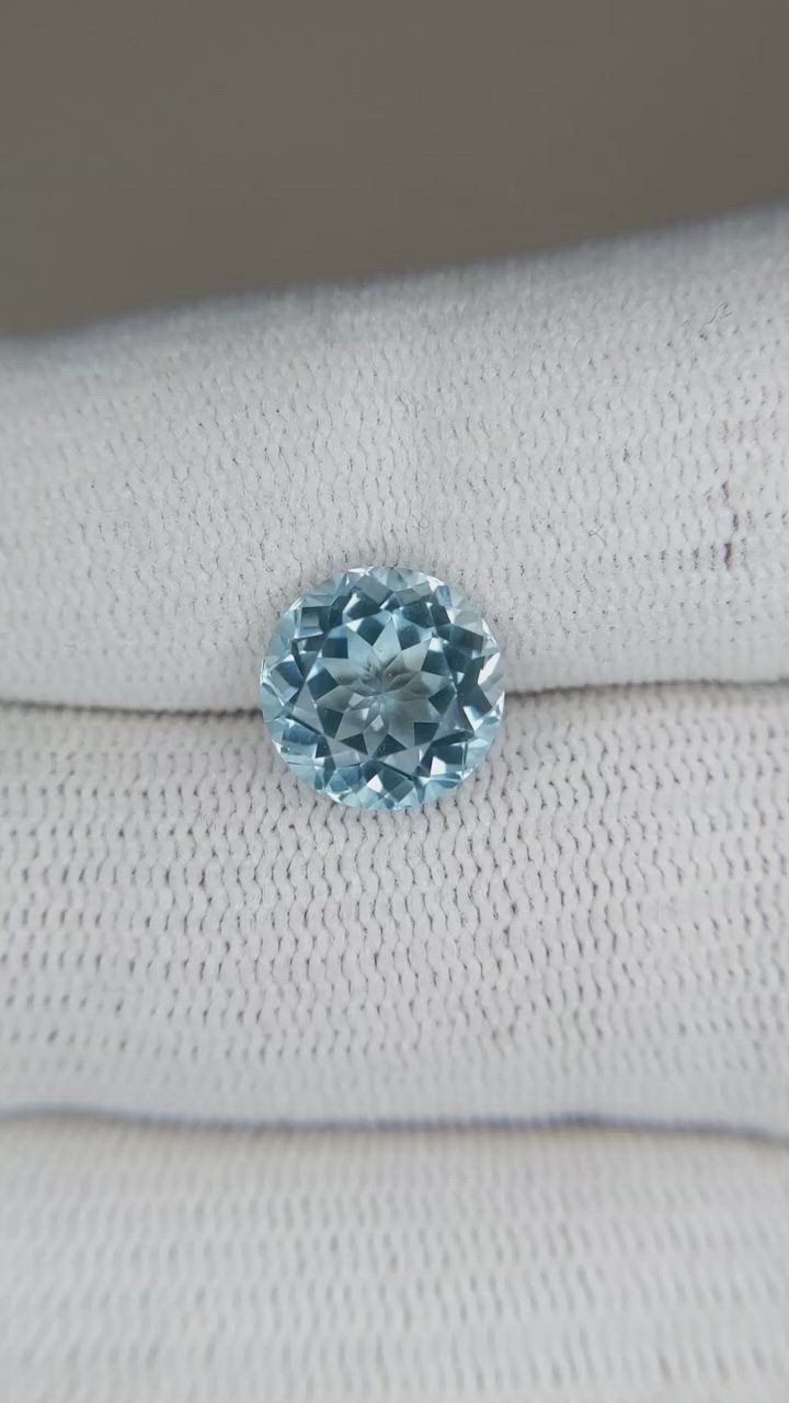 2.69 Ct. Aquamarine from Brazil Size Video