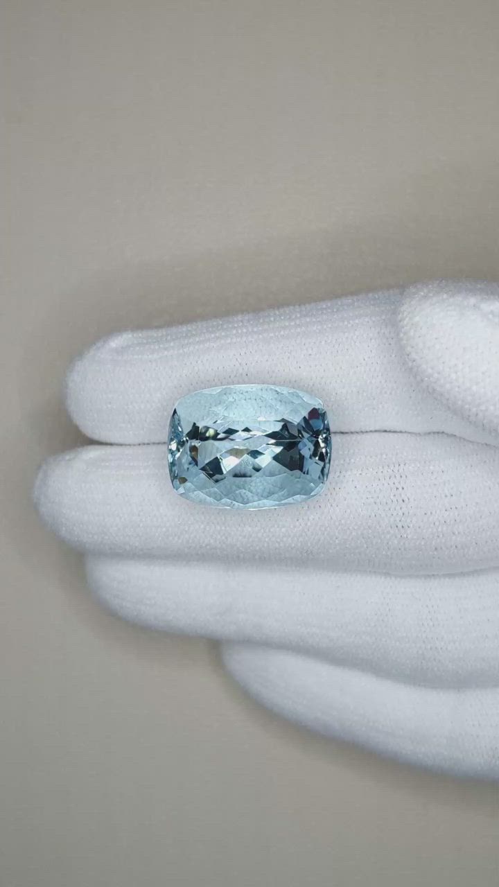 16.67 Ct. Aquamarine from Brazil Size Video
