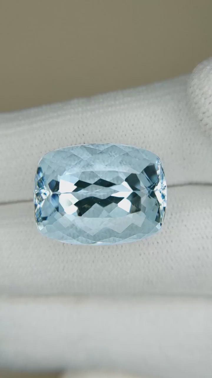 16.67 Ct. Aquamarine from Brazil Size Video