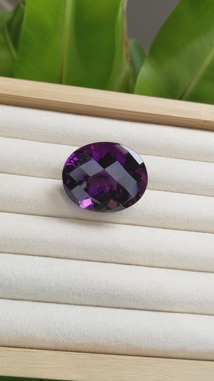 72.06 Ct. Amethyst from Brazil Size Video
