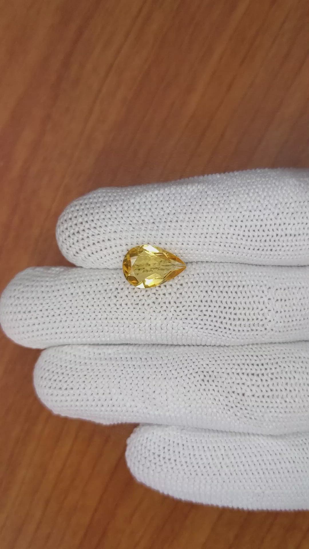 2.49 Ct. Citrine from Brazil Size Video