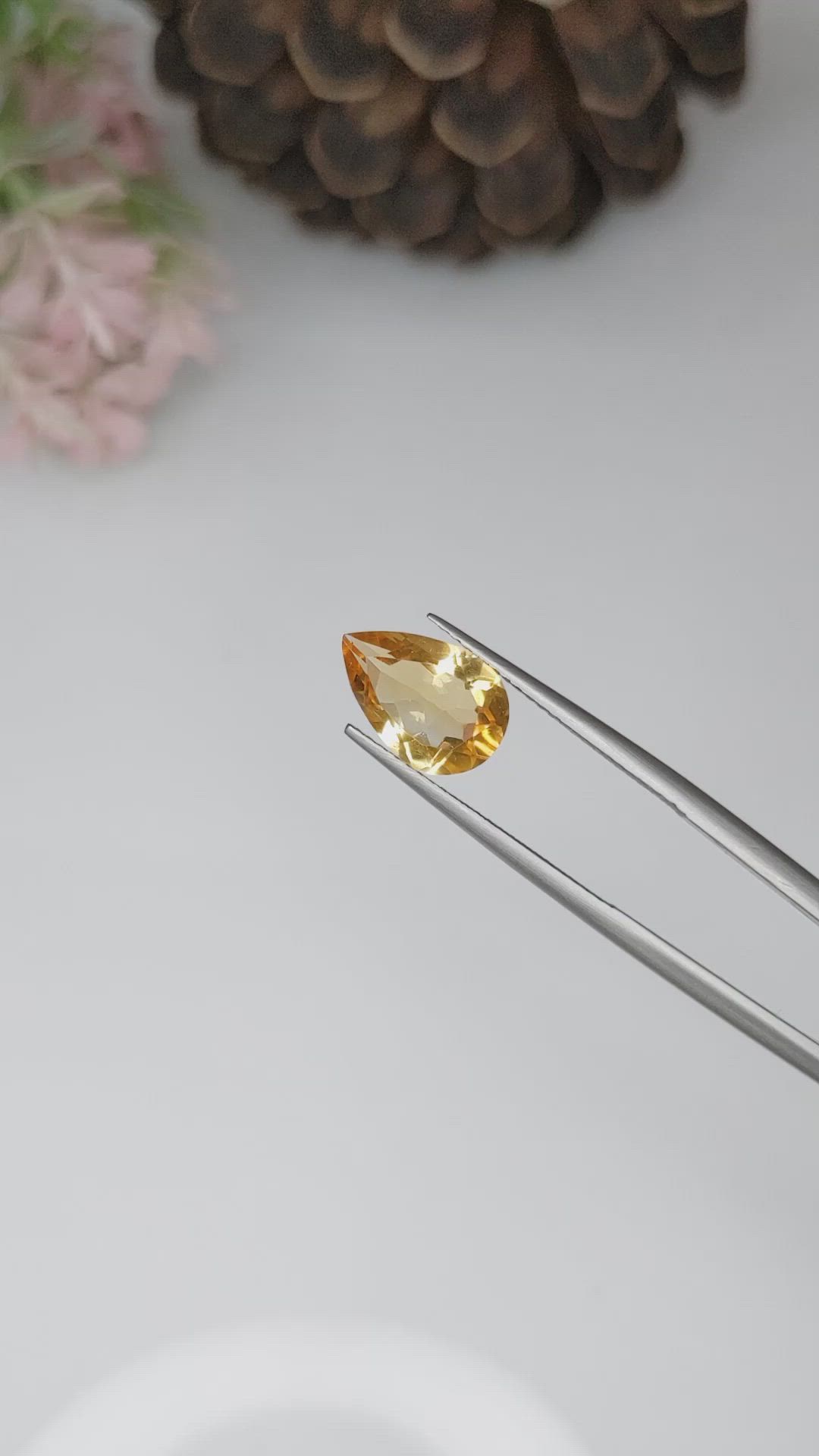 2.31 Ct. Citrine from Brazil Size Video