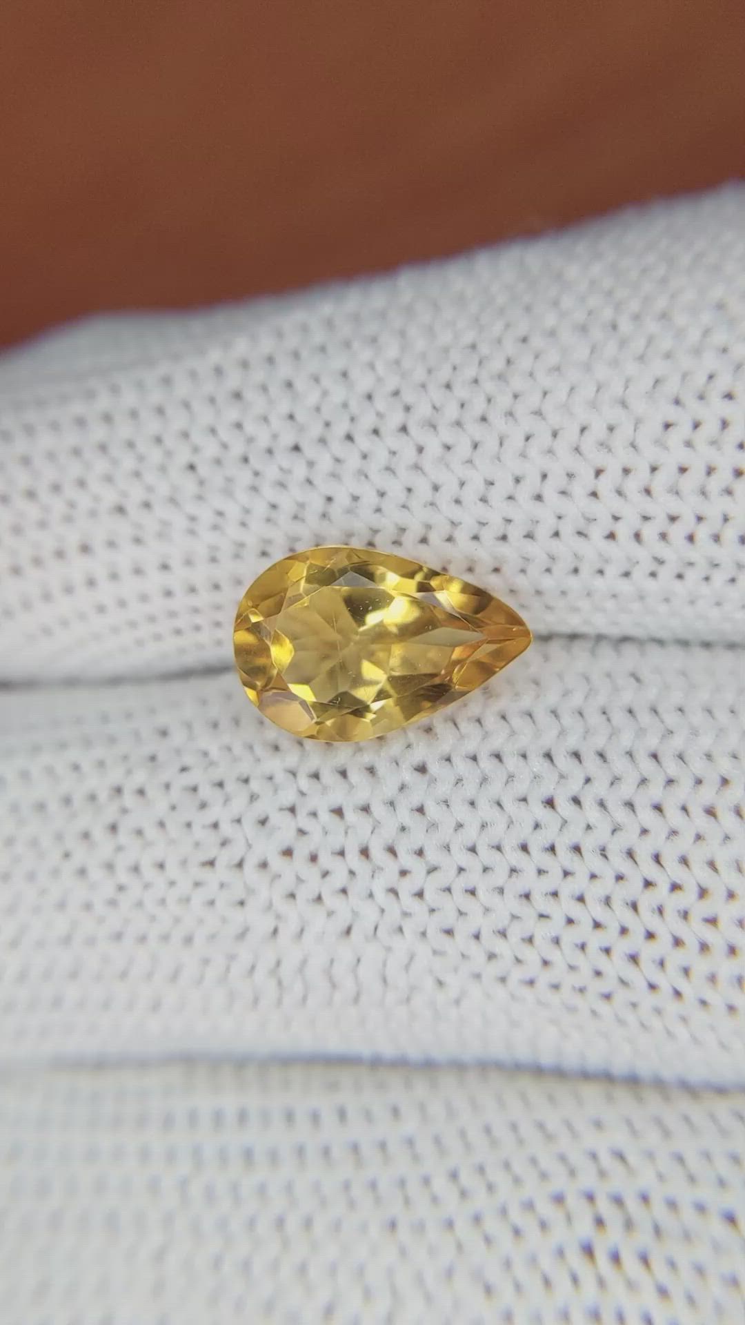 2.60 Ct. Citrine from Brazil Size Video