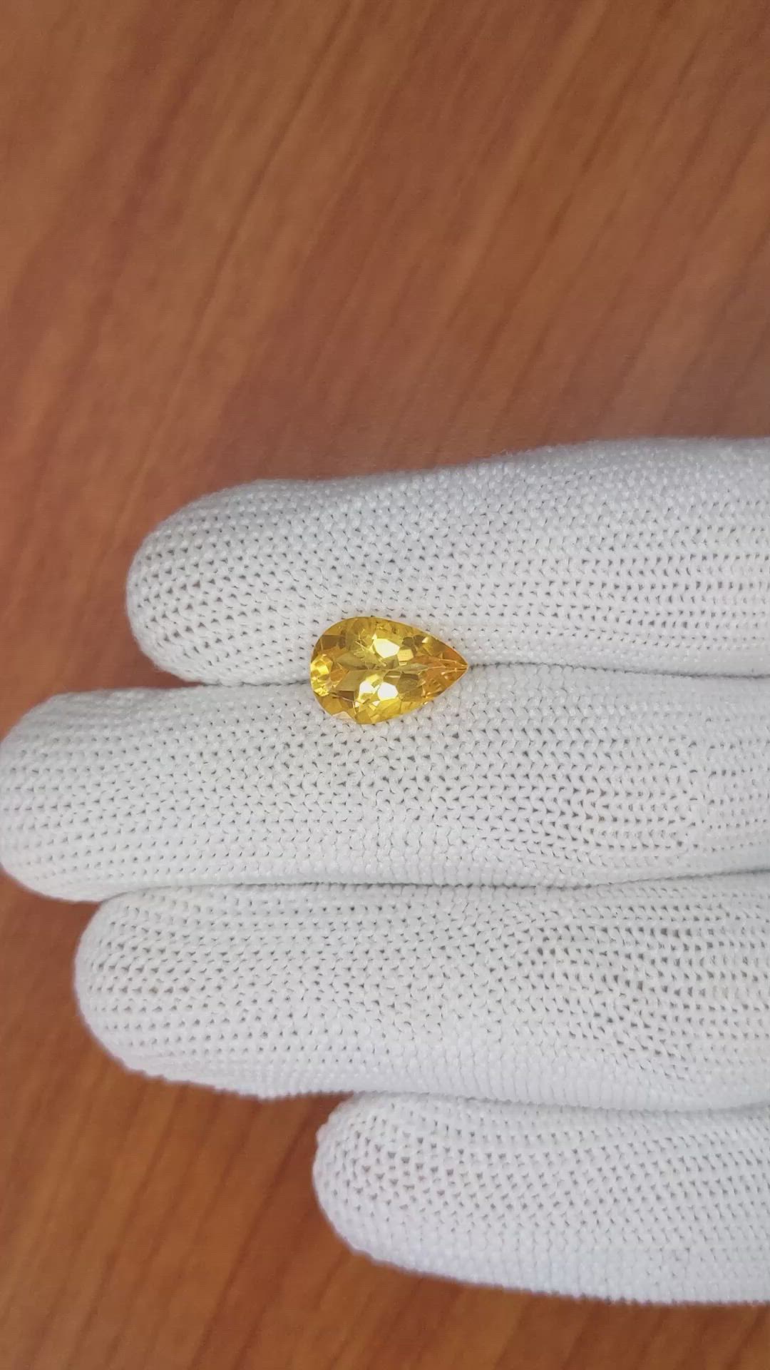 2.64 Ct. Citrine from Brazil Size Video