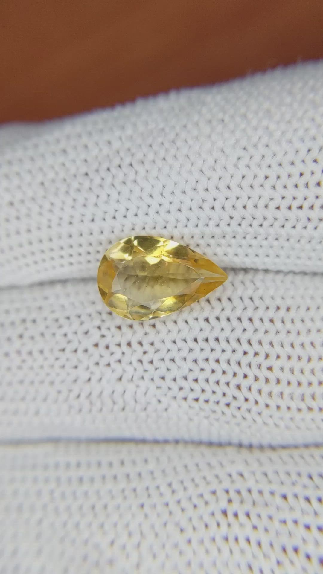 2.18 Ct. Citrine from Brazil Size Video