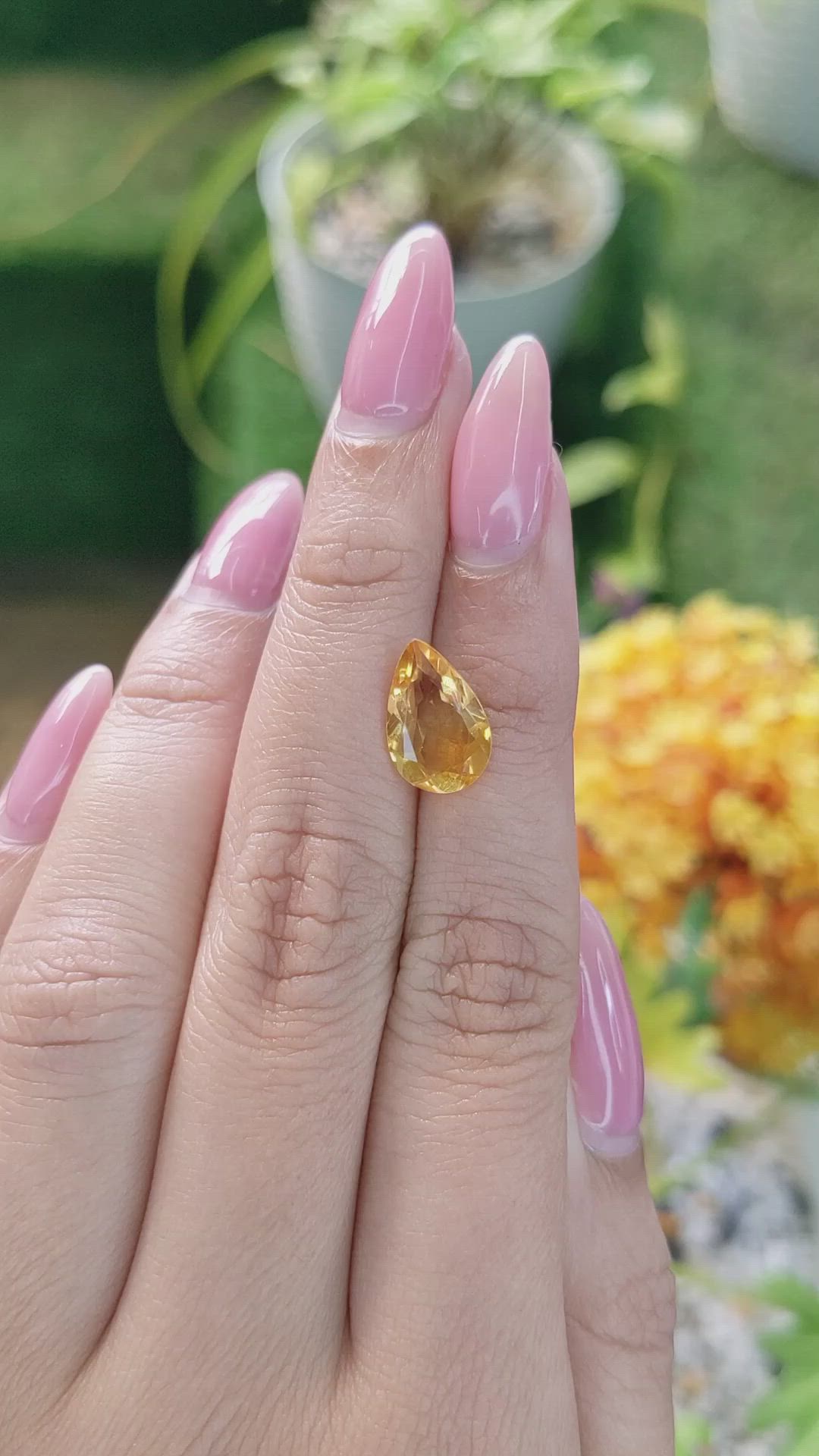 2.66 Ct. Citrine from Brazil Size Video