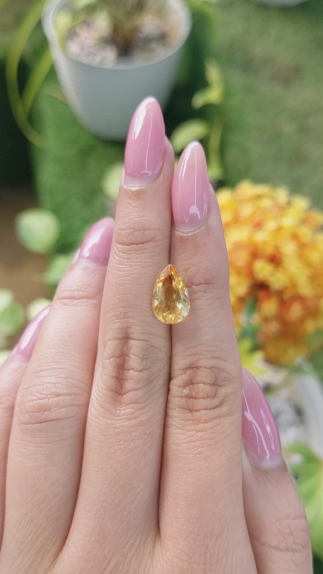 2.53 Ct. Citrine from Brazil Size Video