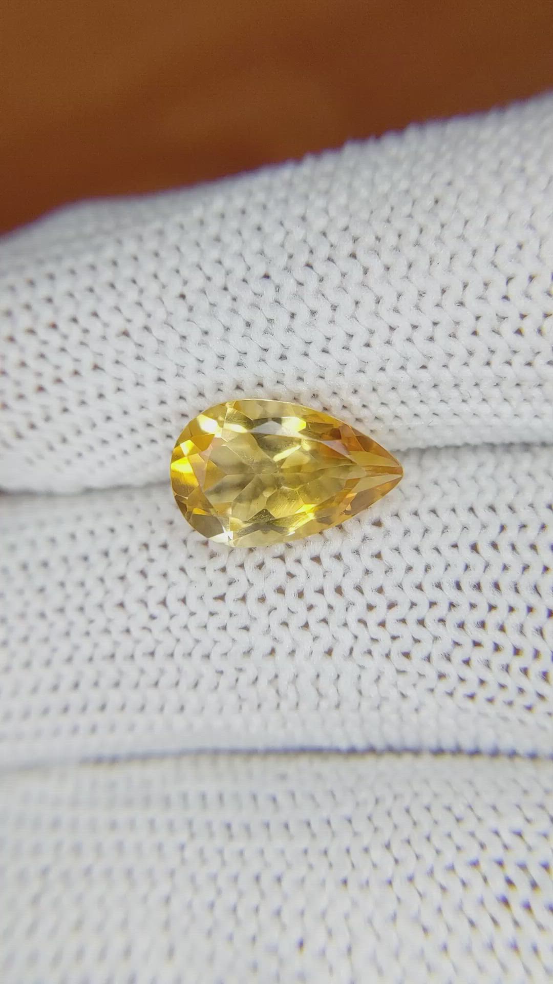 2.53 Ct. Citrine from Brazil Size Video