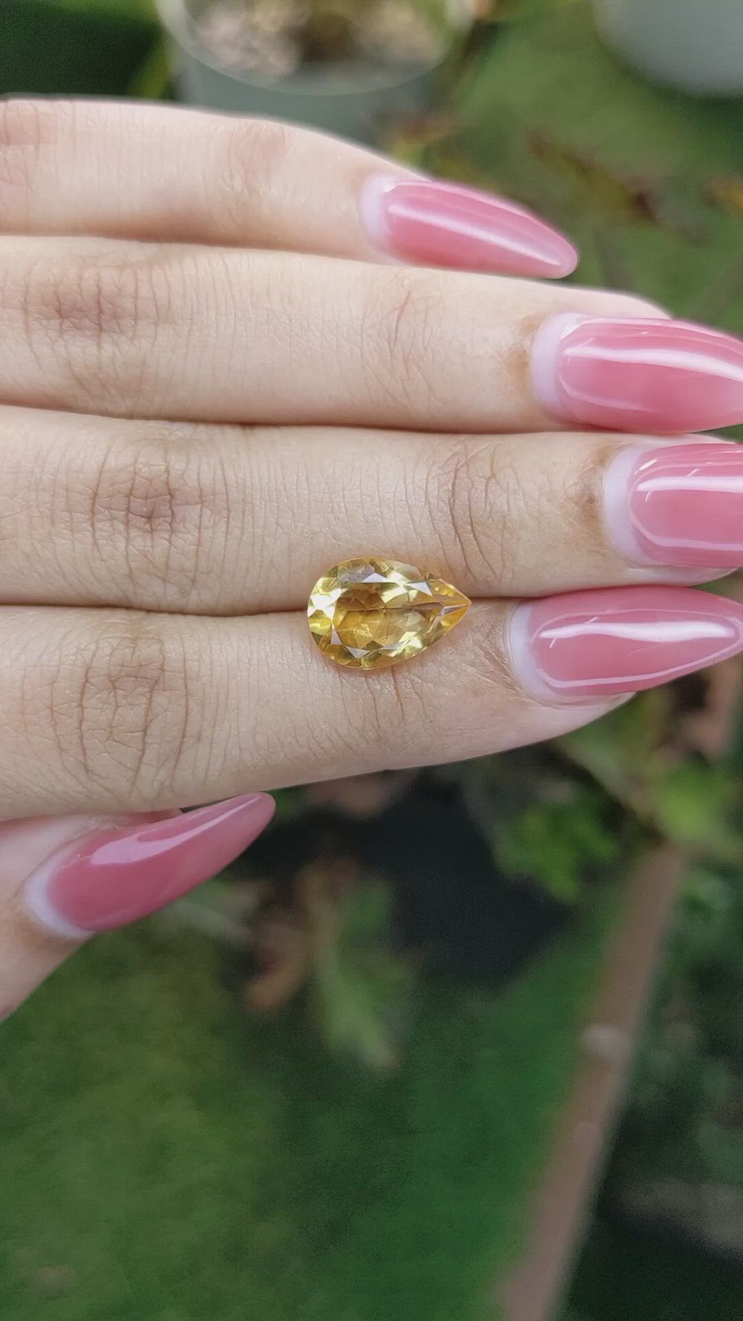 2.93 Ct. Citrine from Brazil Size Video