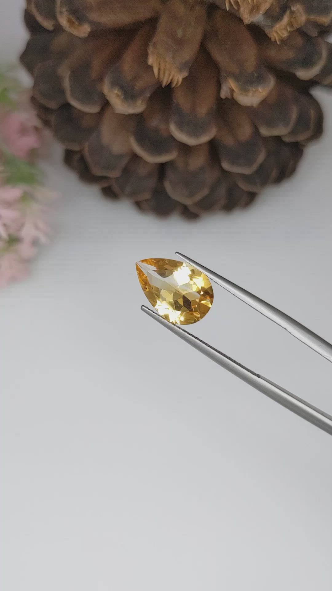 2.93 Ct. Citrine from Brazil Size Video