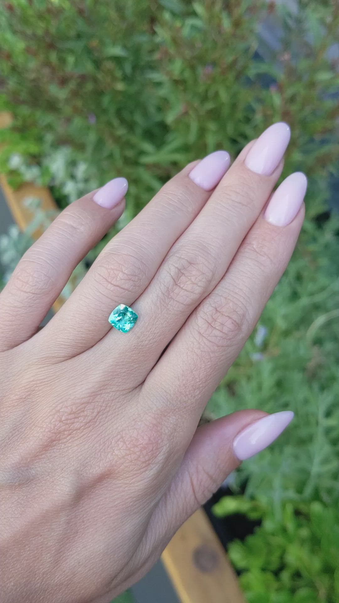 1.22 Ct. Bluish Green Paraiba Tourmaline from Africa Size Video