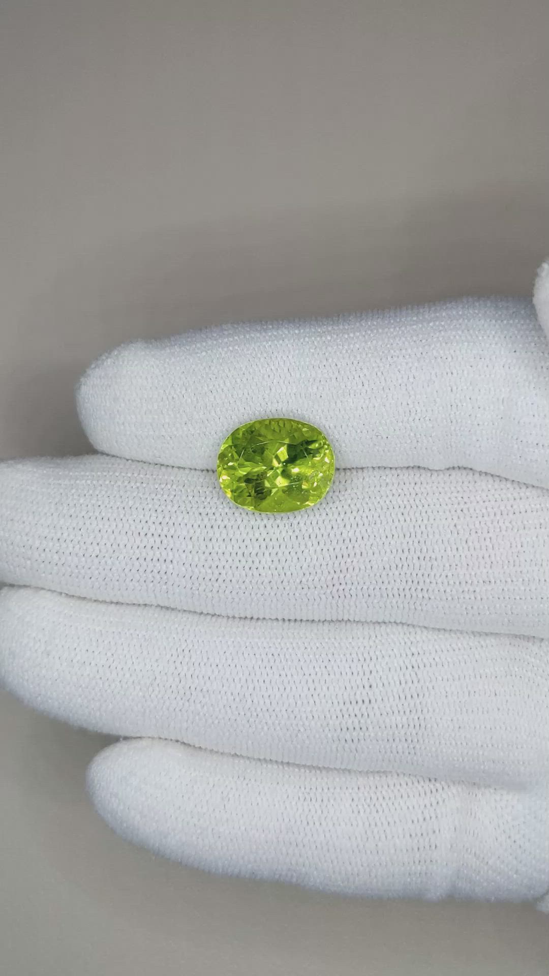 6.78 Ct. Peridot from Burma (Myanmar) Size Video