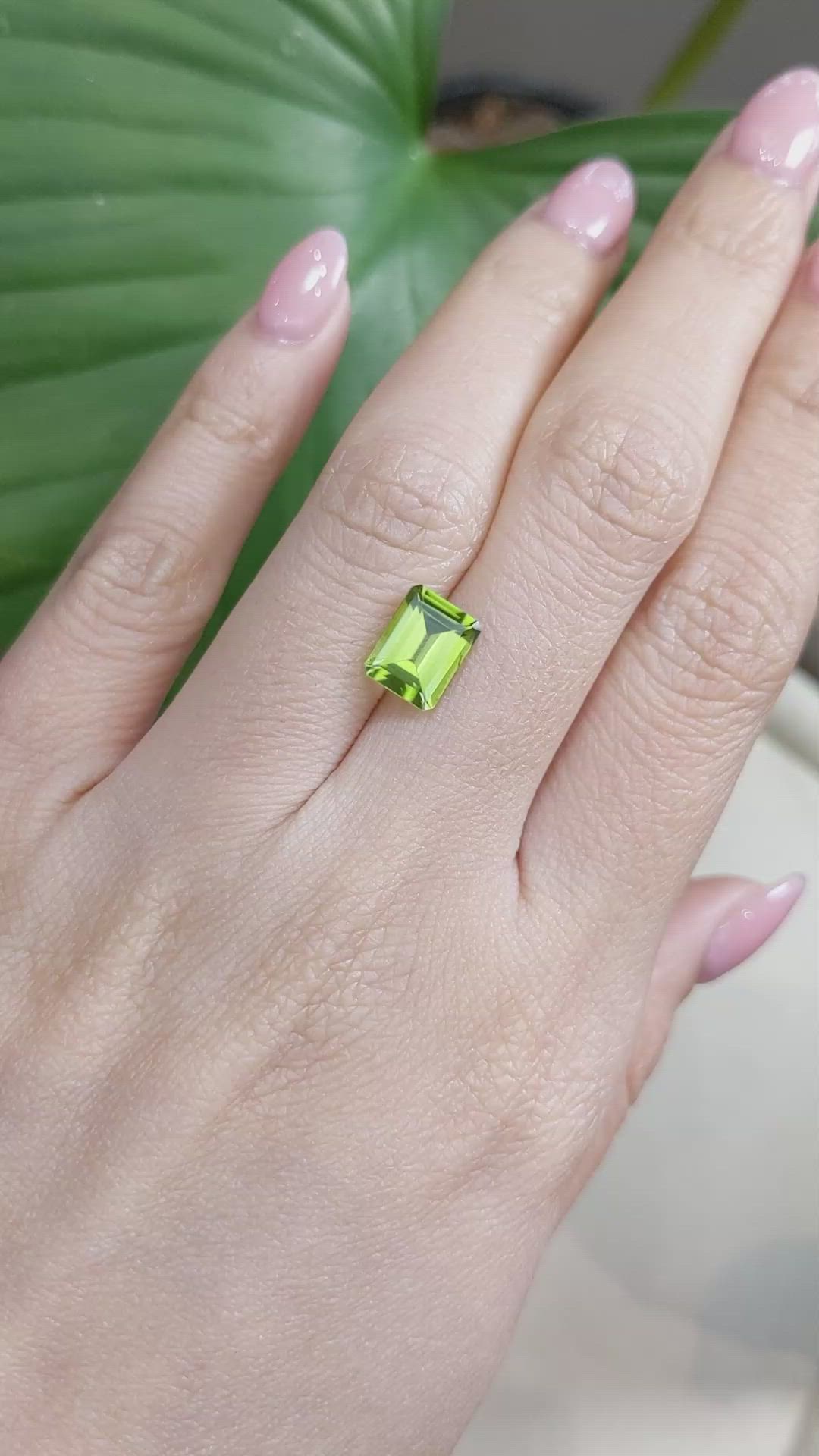 2.22 Ct. Peridot from Burma (Myanmar) Size Video