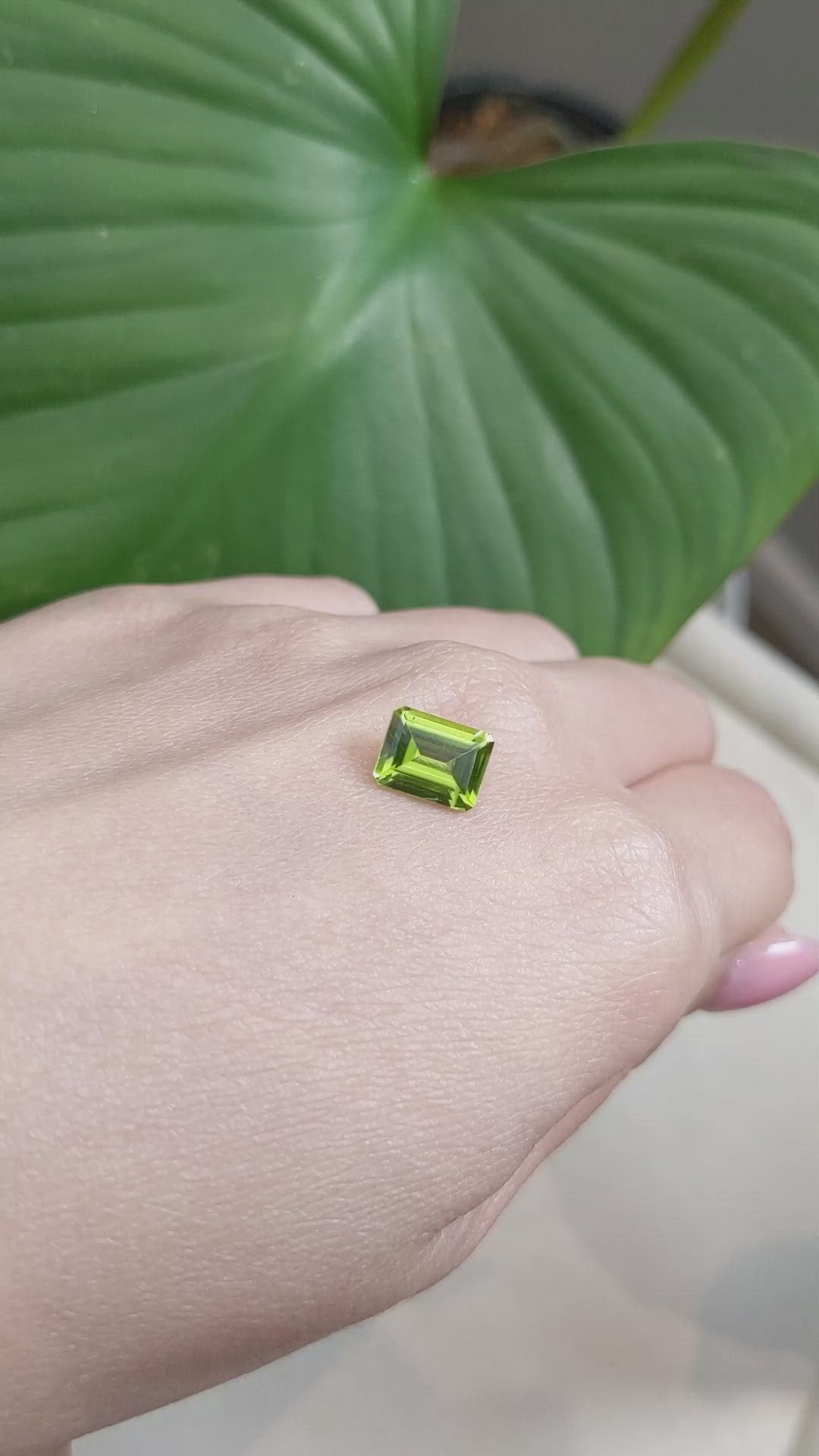 2.22 Ct. Peridot from Burma (Myanmar) Size Video