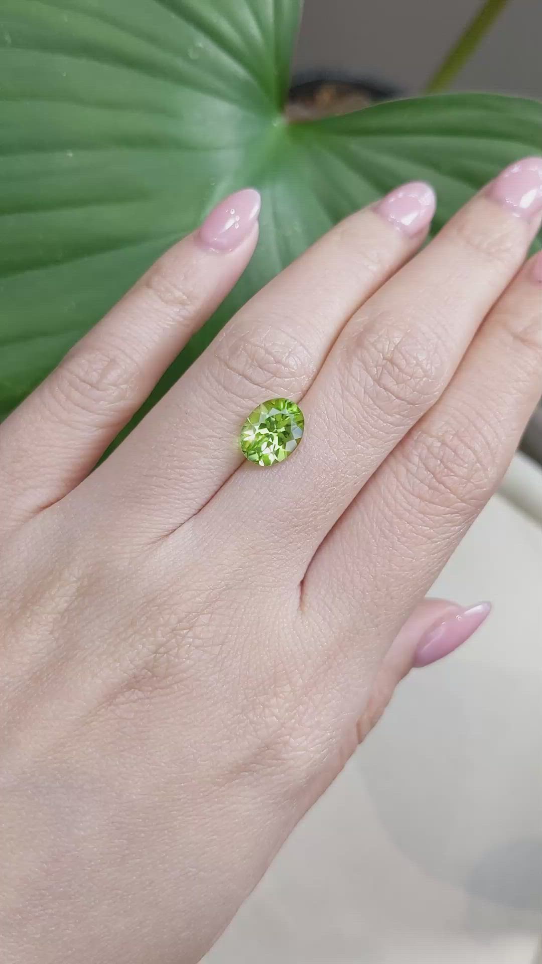 2.52 Ct. Peridot from Burma (Myanmar) Size Video