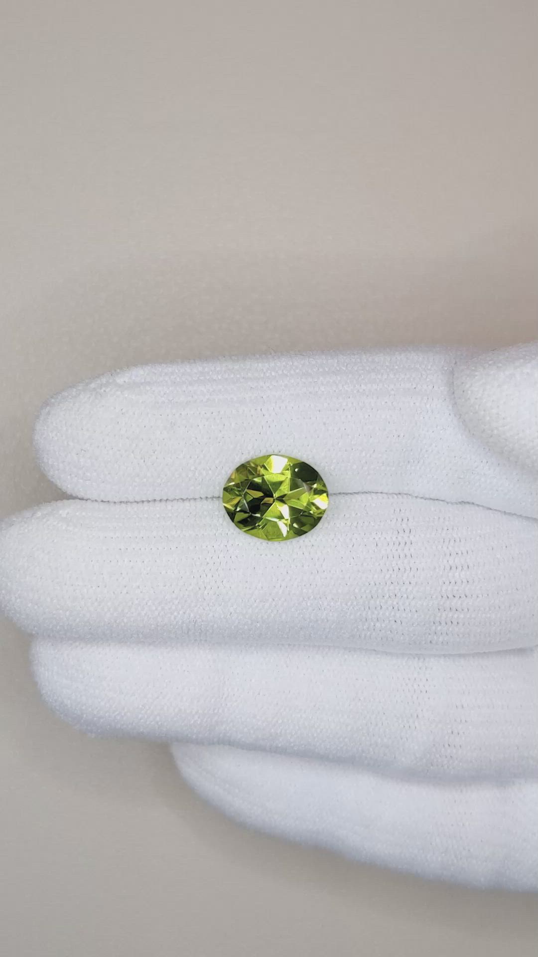 3.03 Ct. Peridot from Burma (Myanmar) Size Video