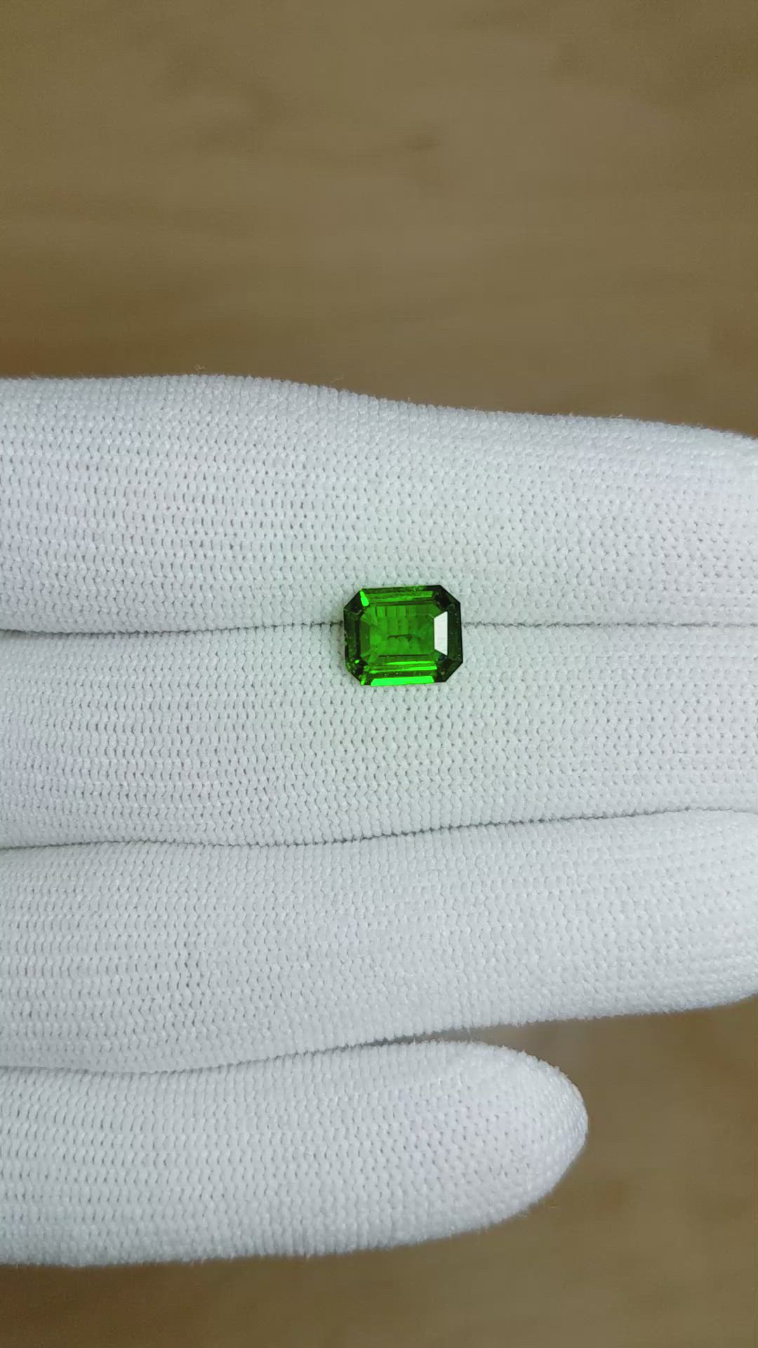 2.11 Ct. Tsavorite Garnet from East Africa Size Video
