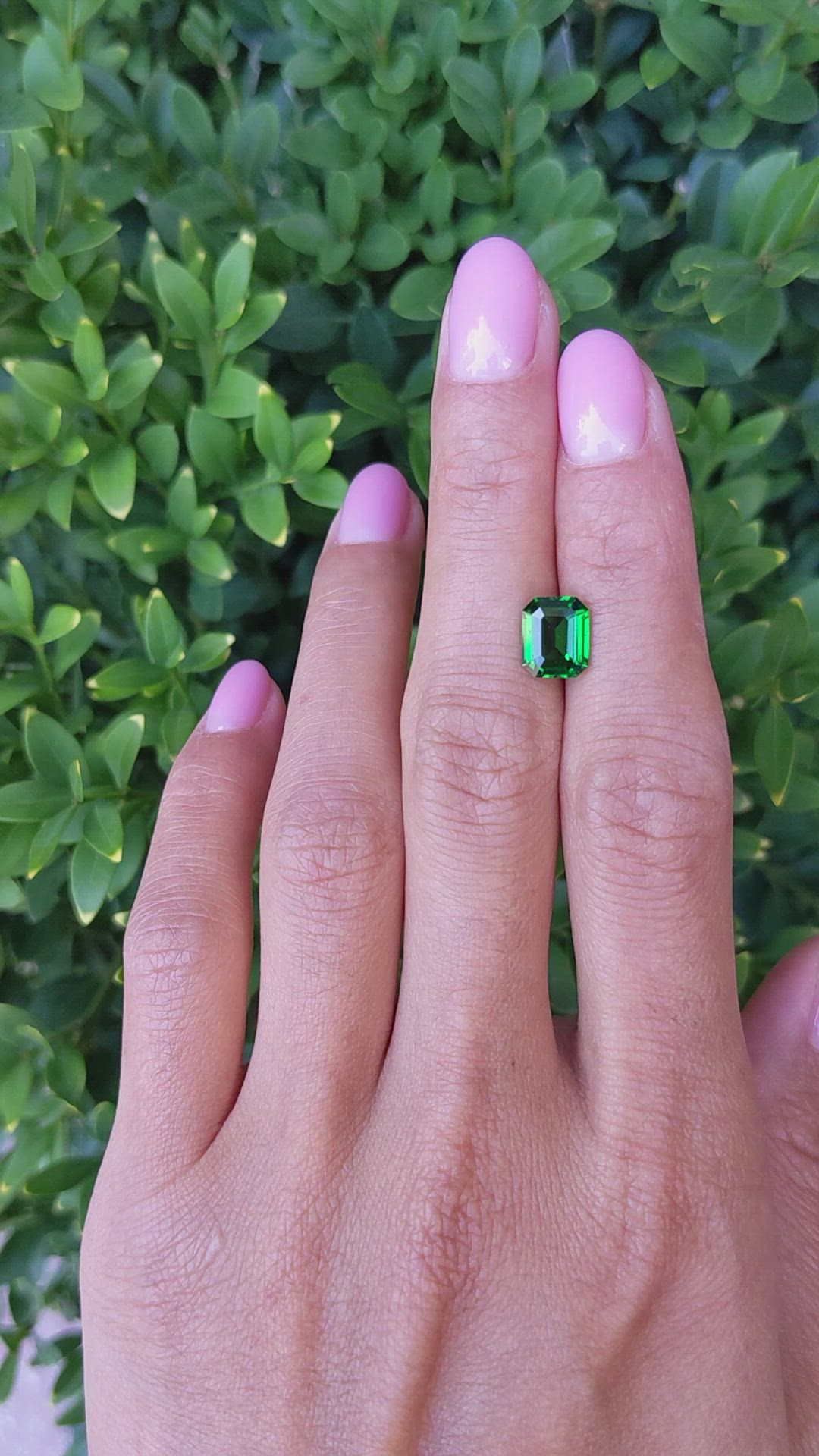 2.11 Ct. Tsavorite Garnet from East Africa Size Video