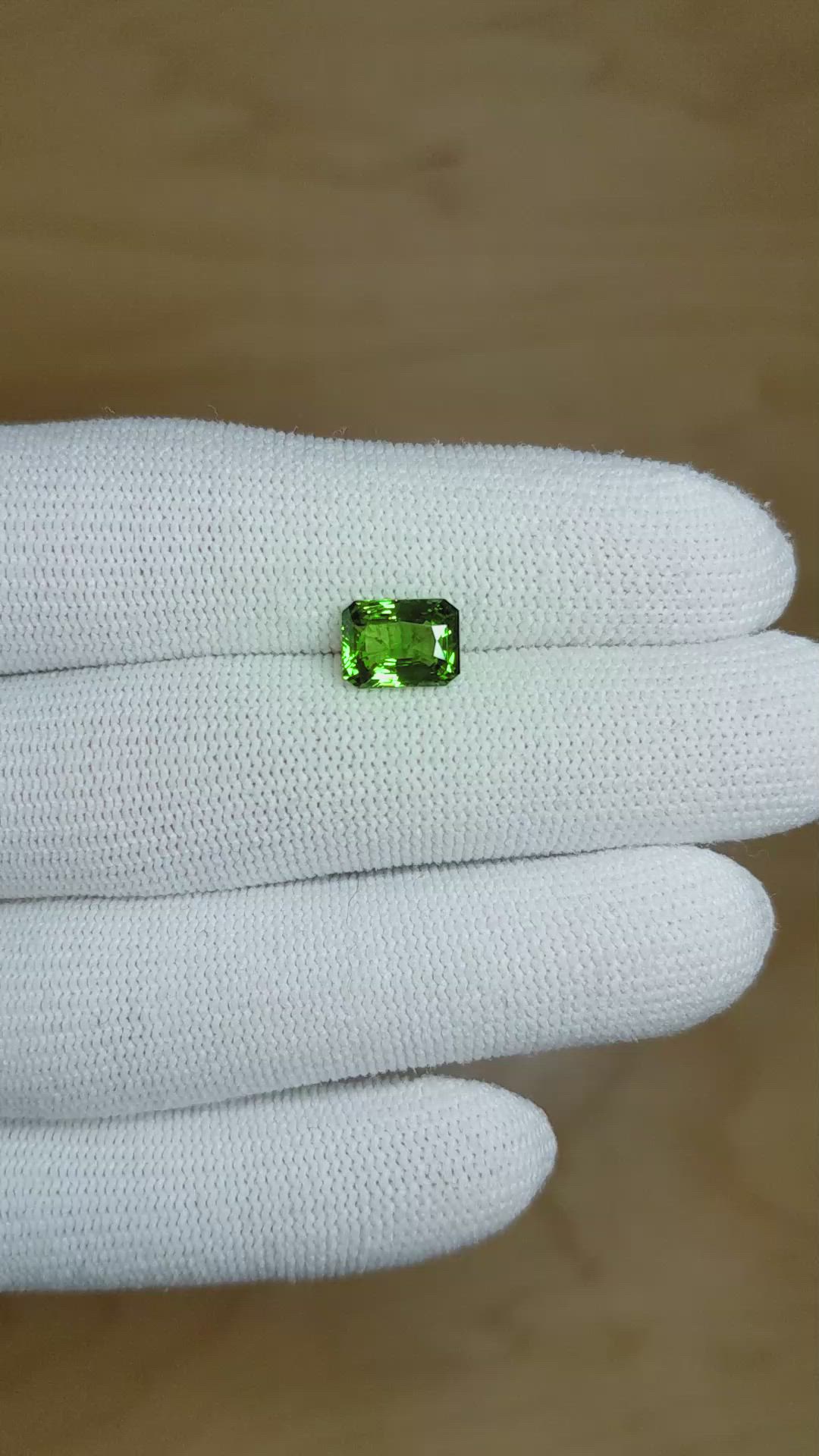 2.09 Ct. Tsavorite Garnet from East Africa Size Video