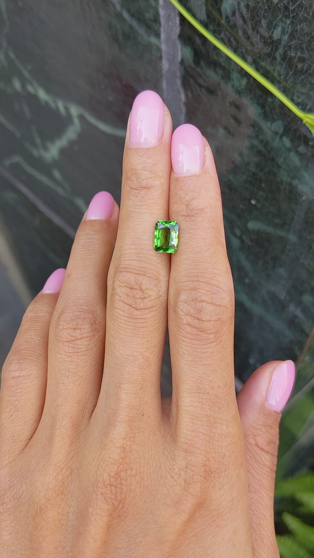 2.09 Ct. Tsavorite Garnet from East Africa Size Video
