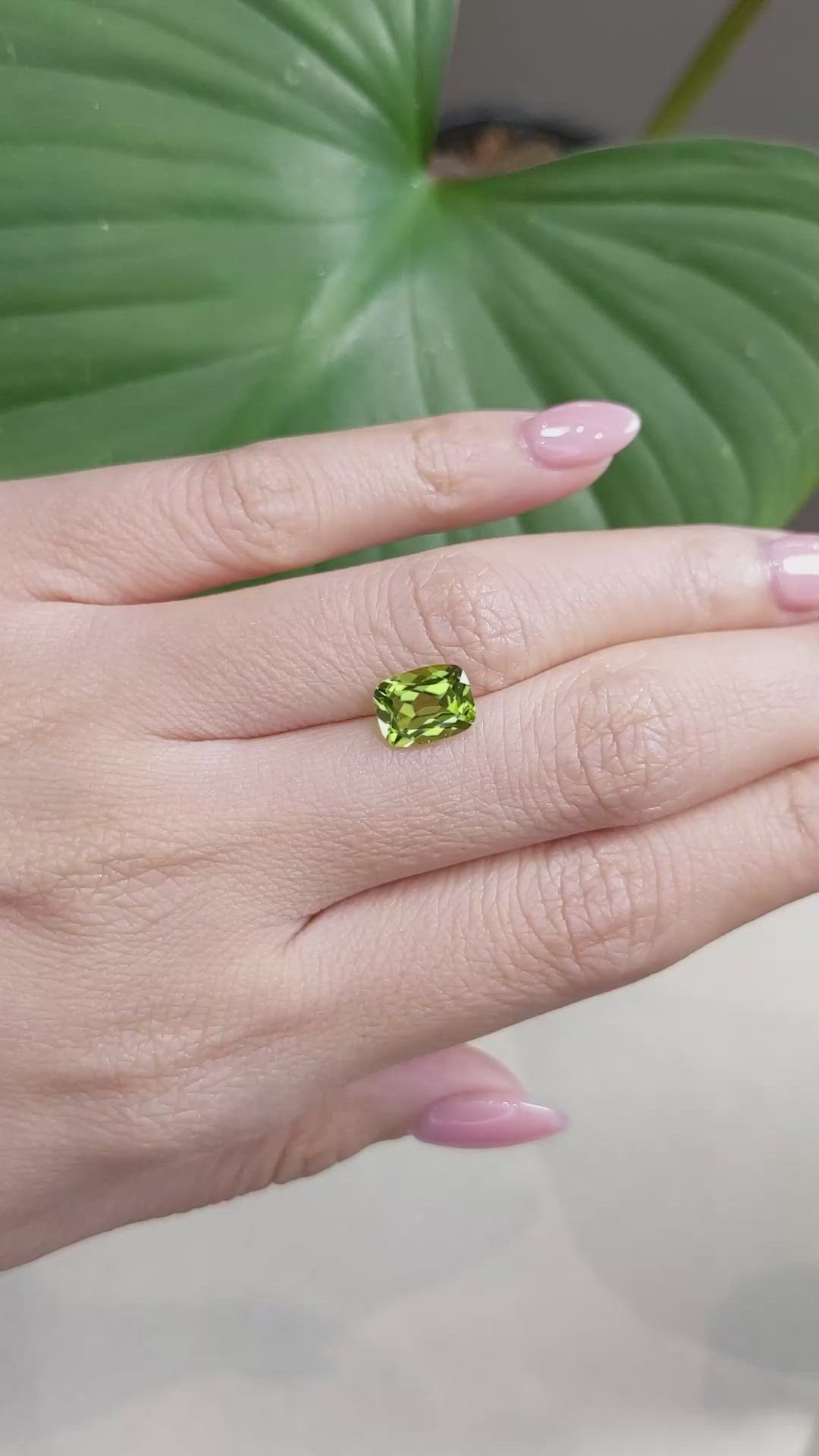 2.28 Ct. Peridot from Burma (Myanmar) Size Video