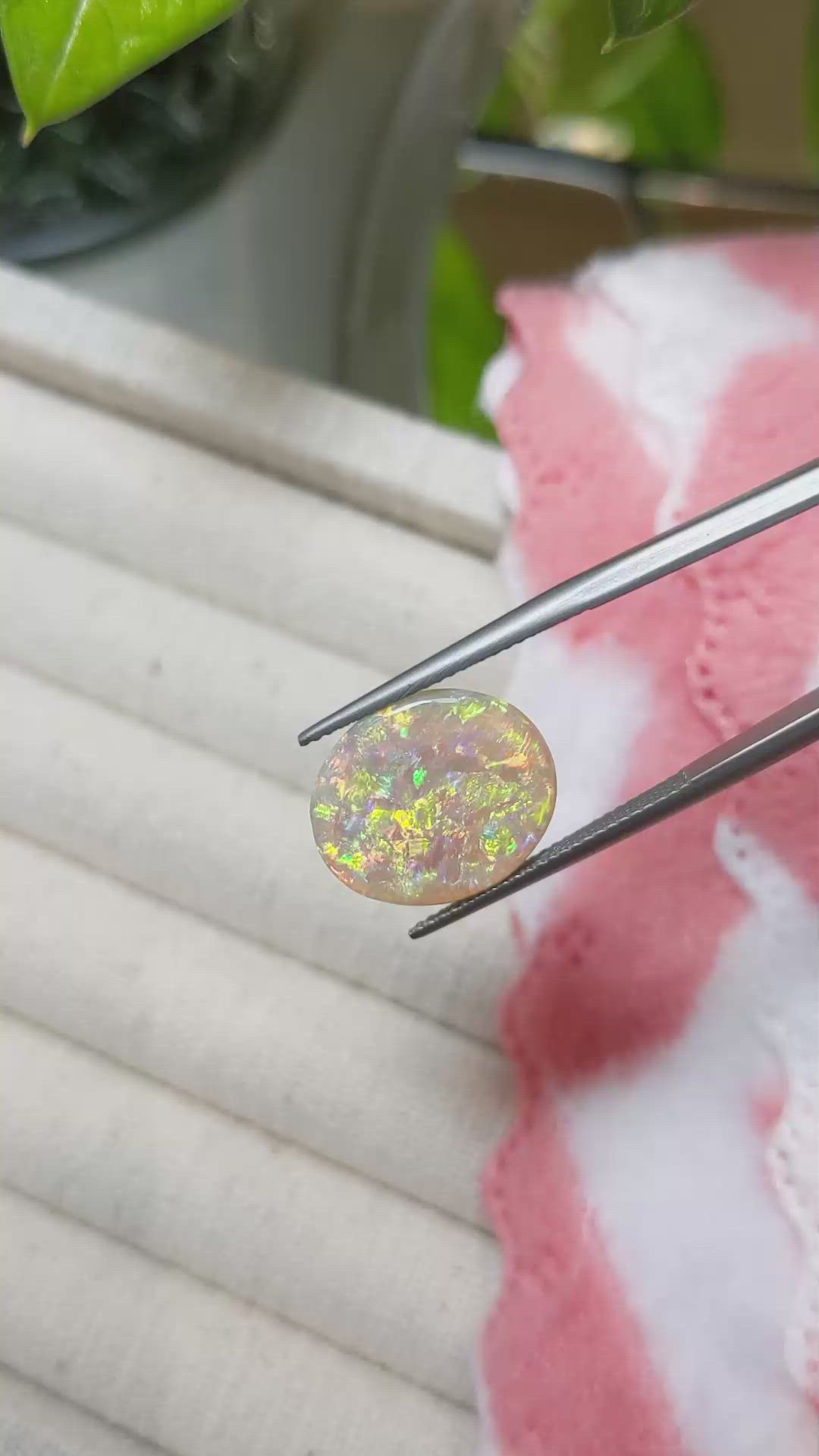 4.87 Ct. Crystal/Jelly Opal from Australia Size Video