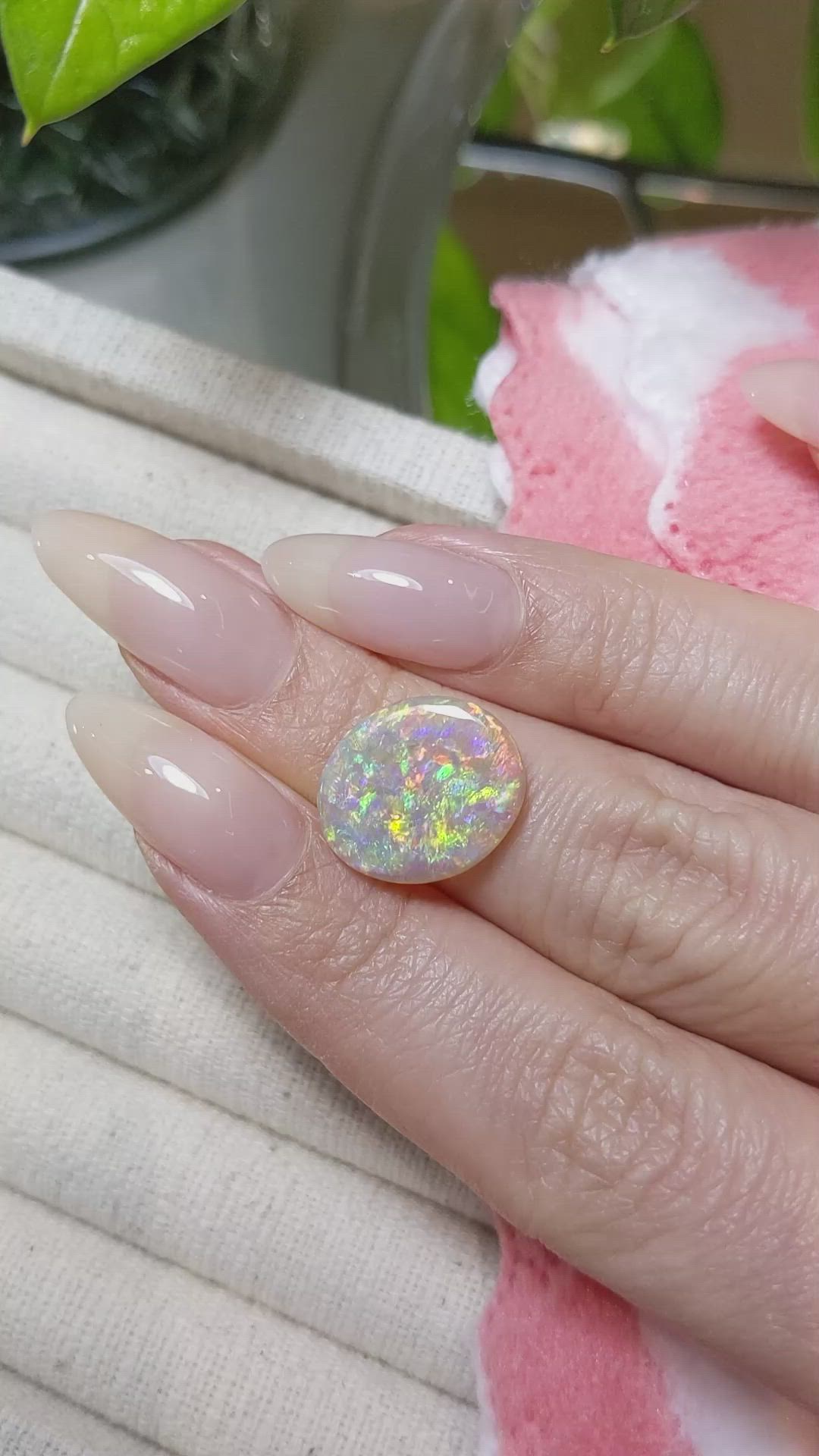 4.87 Ct. Crystal/Jelly Opal from Australia Size Video