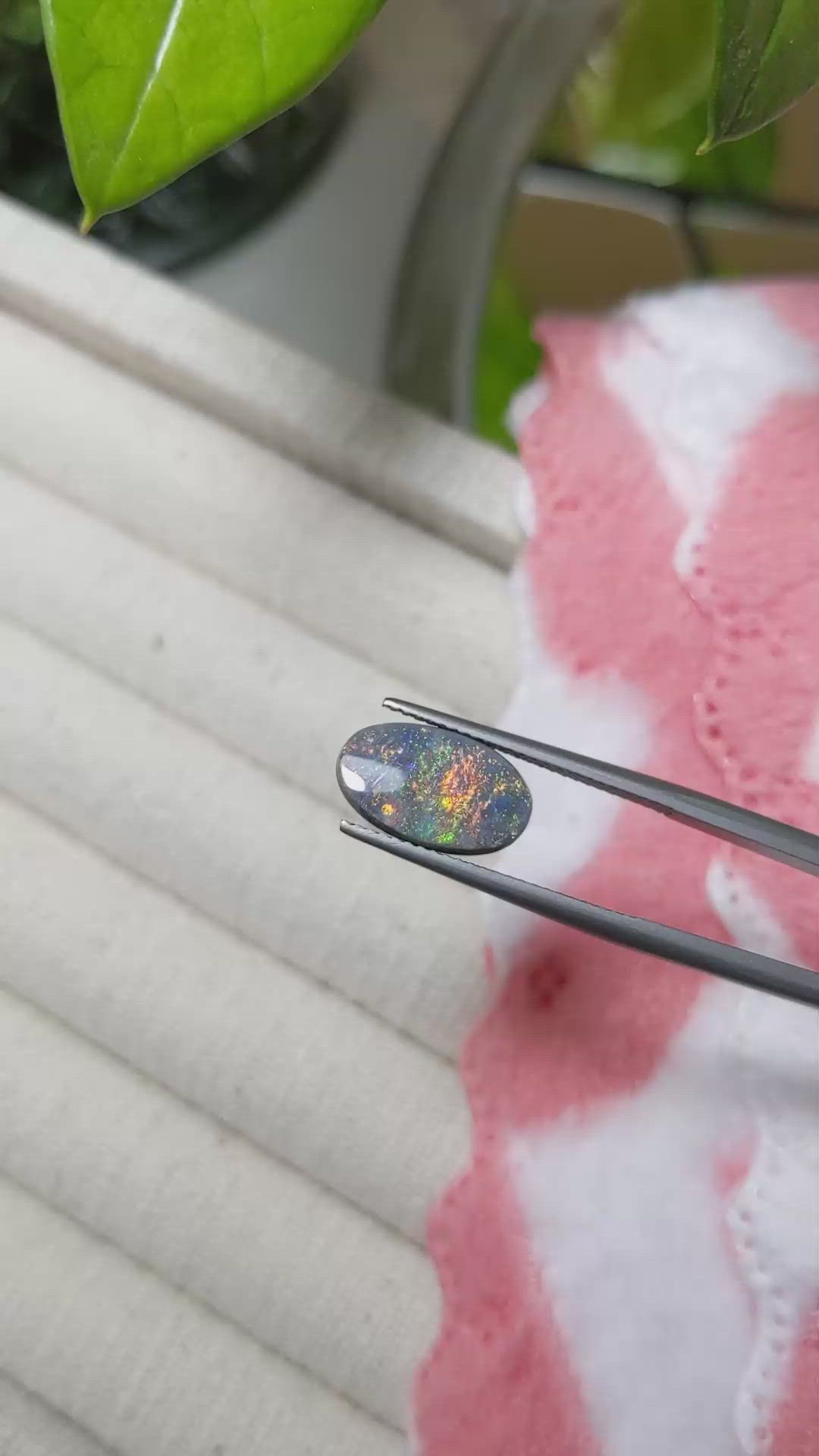2.53 Ct. Semi-Black Opal from Australia Size Video