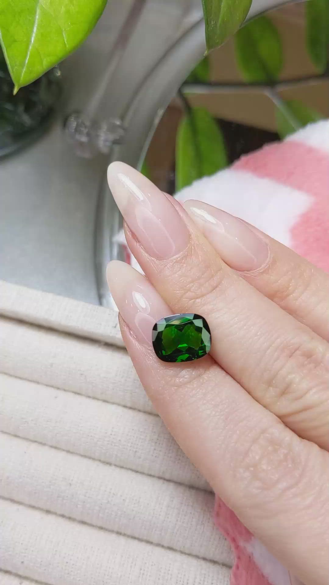 3.64 Ct. Tsavorite Garnet from Tanzania Size Video