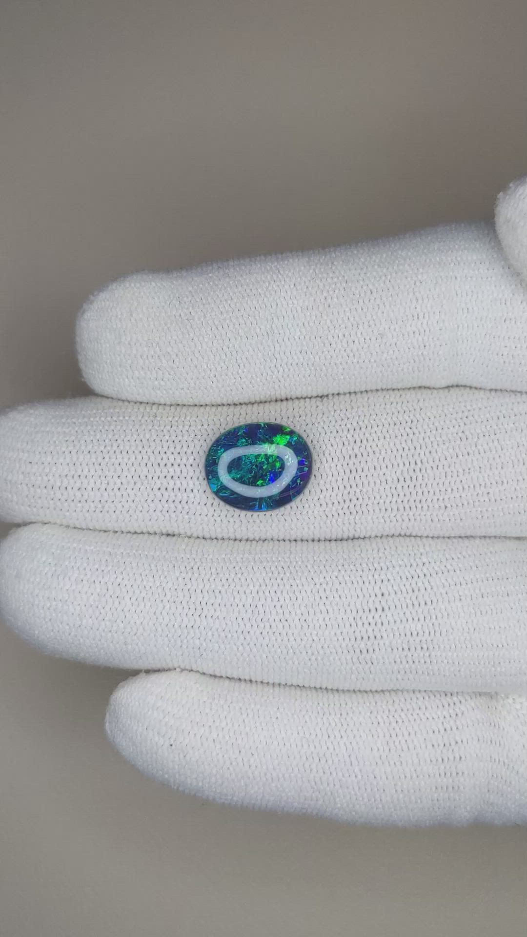 2.51 Ct. Cabochon Black Opal from Australia Size Video