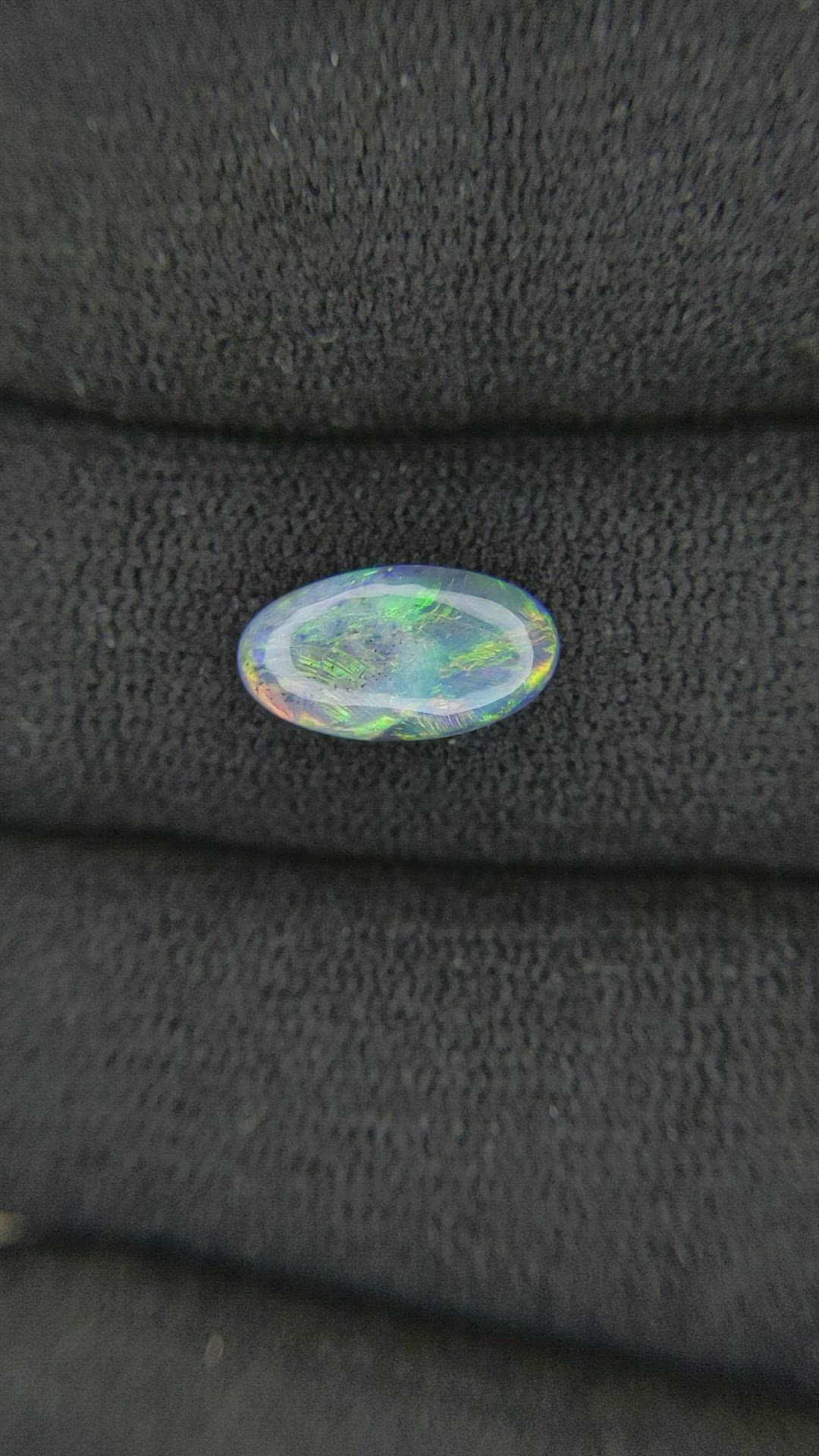 1.31 Ct. Cabochon Semi-Black Opal from Australia Size Video
