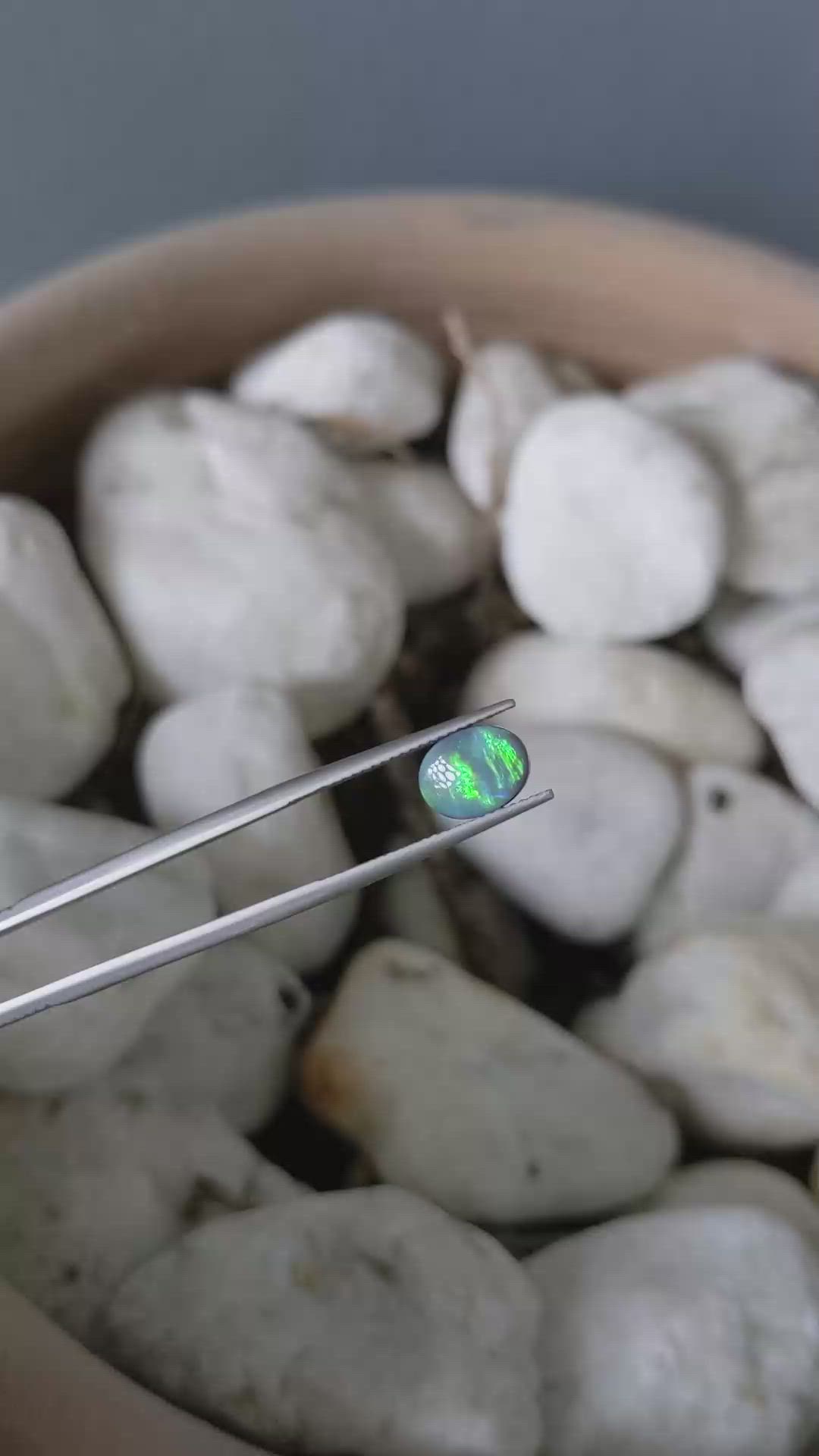 1.17 Ct. Semi-Black Opal from Australia Size Video