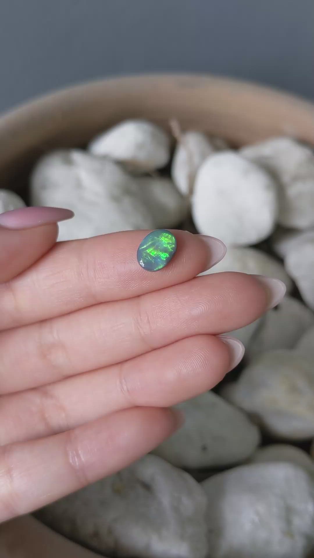 1.17 Ct. Semi-Black Opal from Australia Size Video