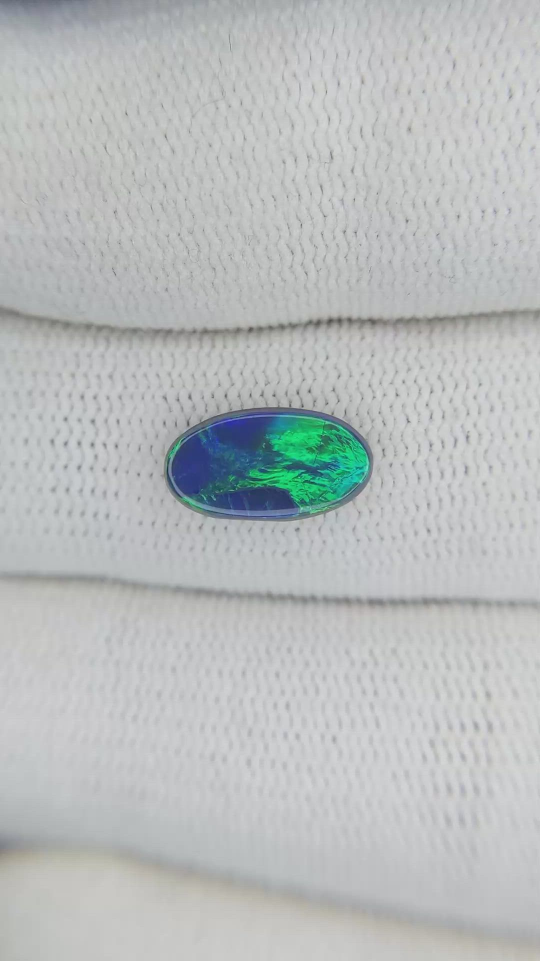 1.08 Ct. Cabochon Black Opal from Australia Size Video