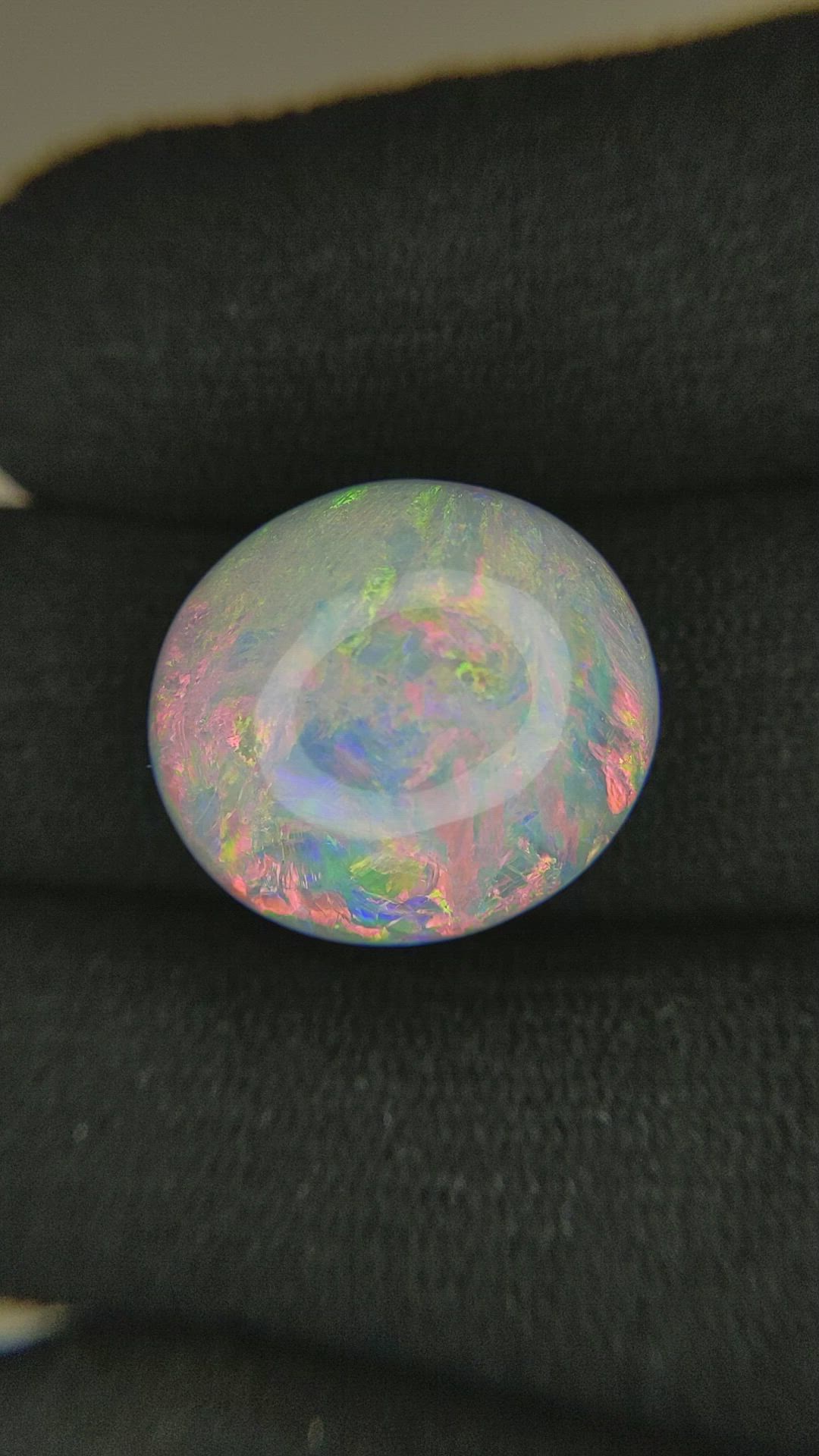 13.46 Ct. Cabochon White Opal from Australia Size Video