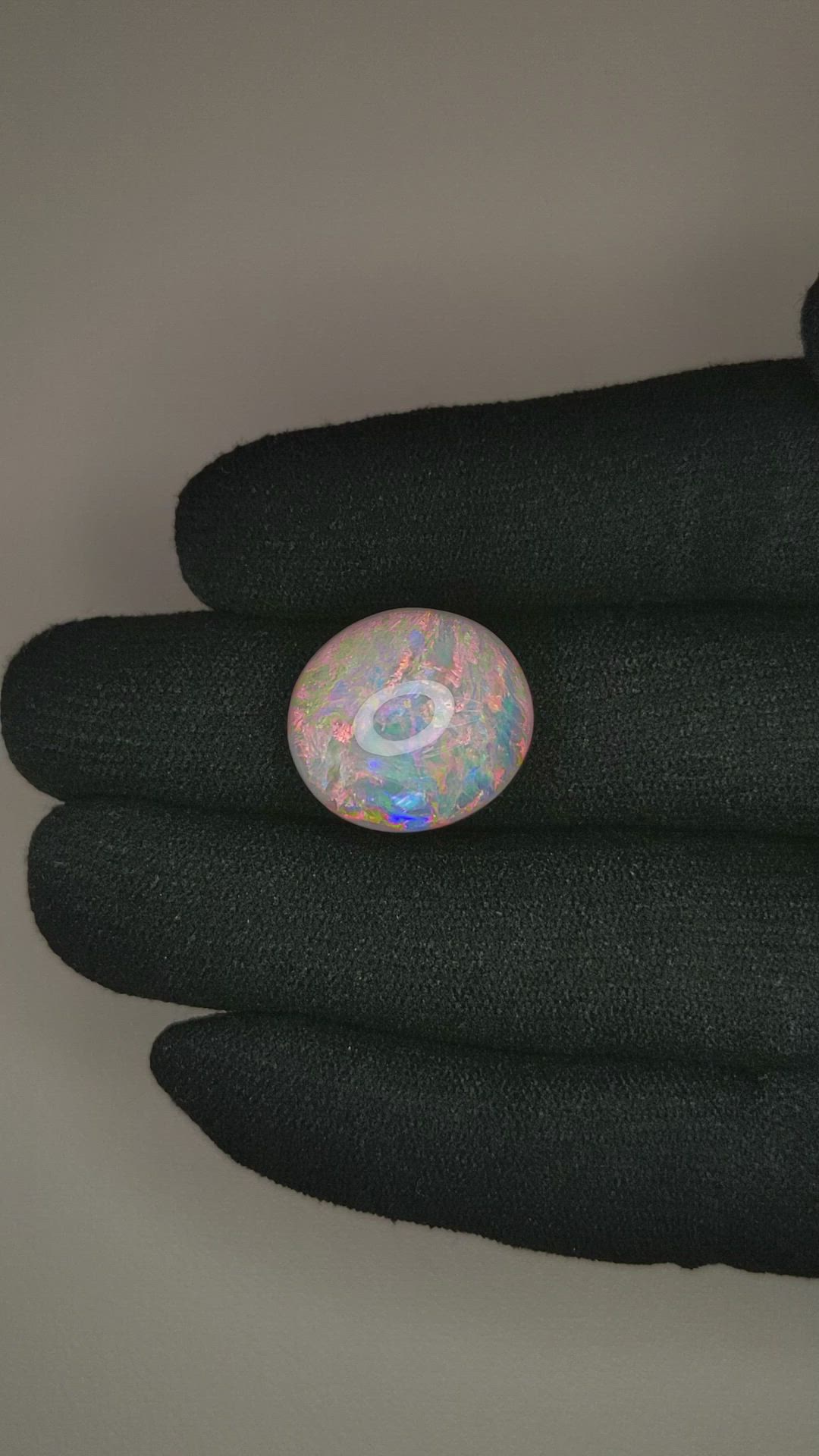13.46 Ct. Cabochon White Opal from Australia Size Video