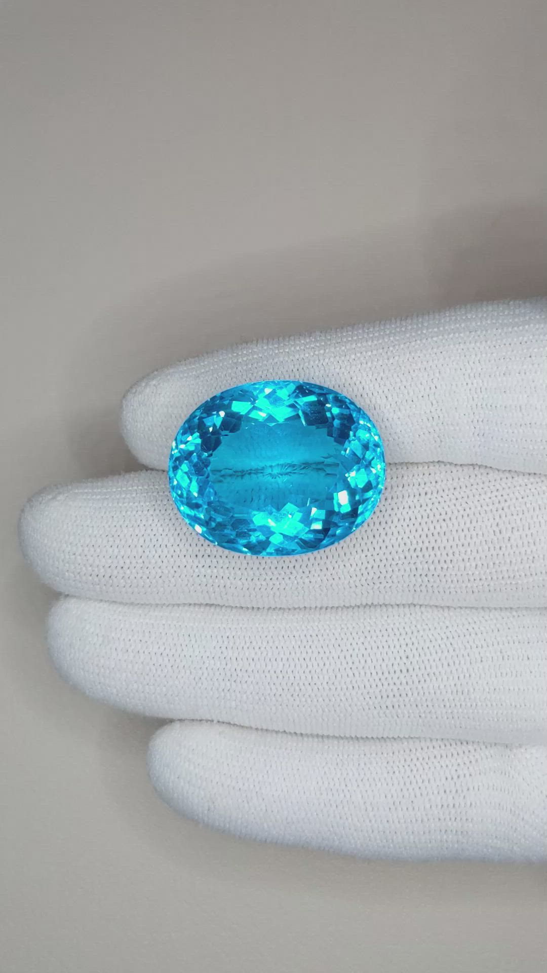 51.24 Ct. Topaz from Brazil Size Video