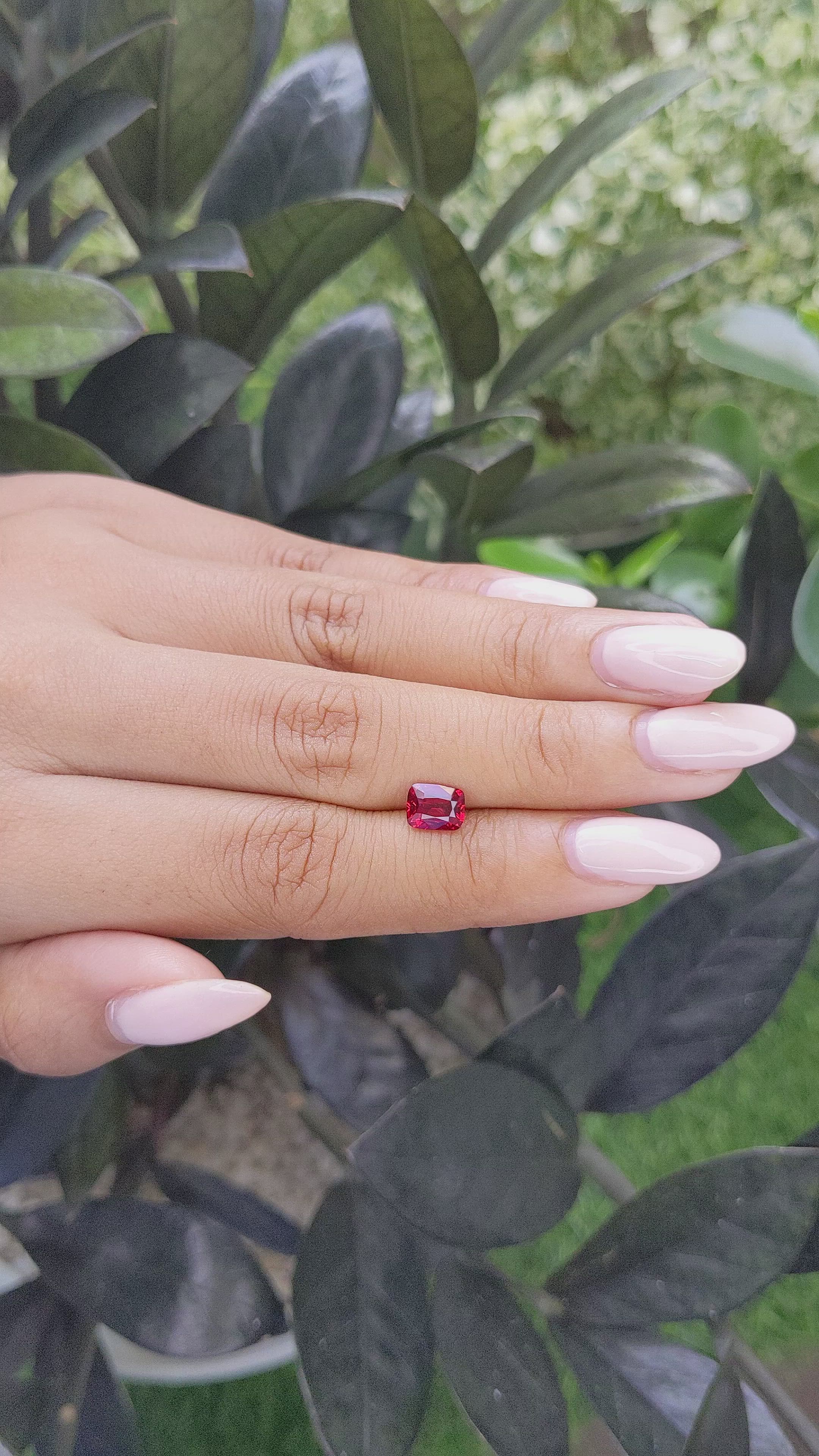 1.17 Ct. Spinel from Burma (Myanmar) Size Video