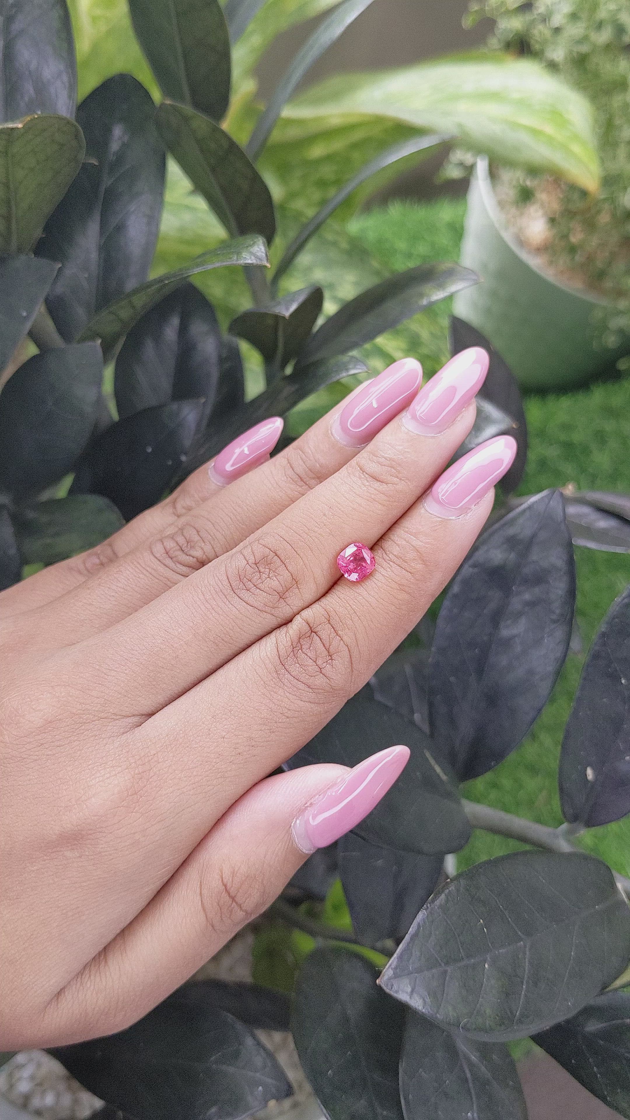 1.06 Ct. Spinel from Burma (Myanmar) Size Video