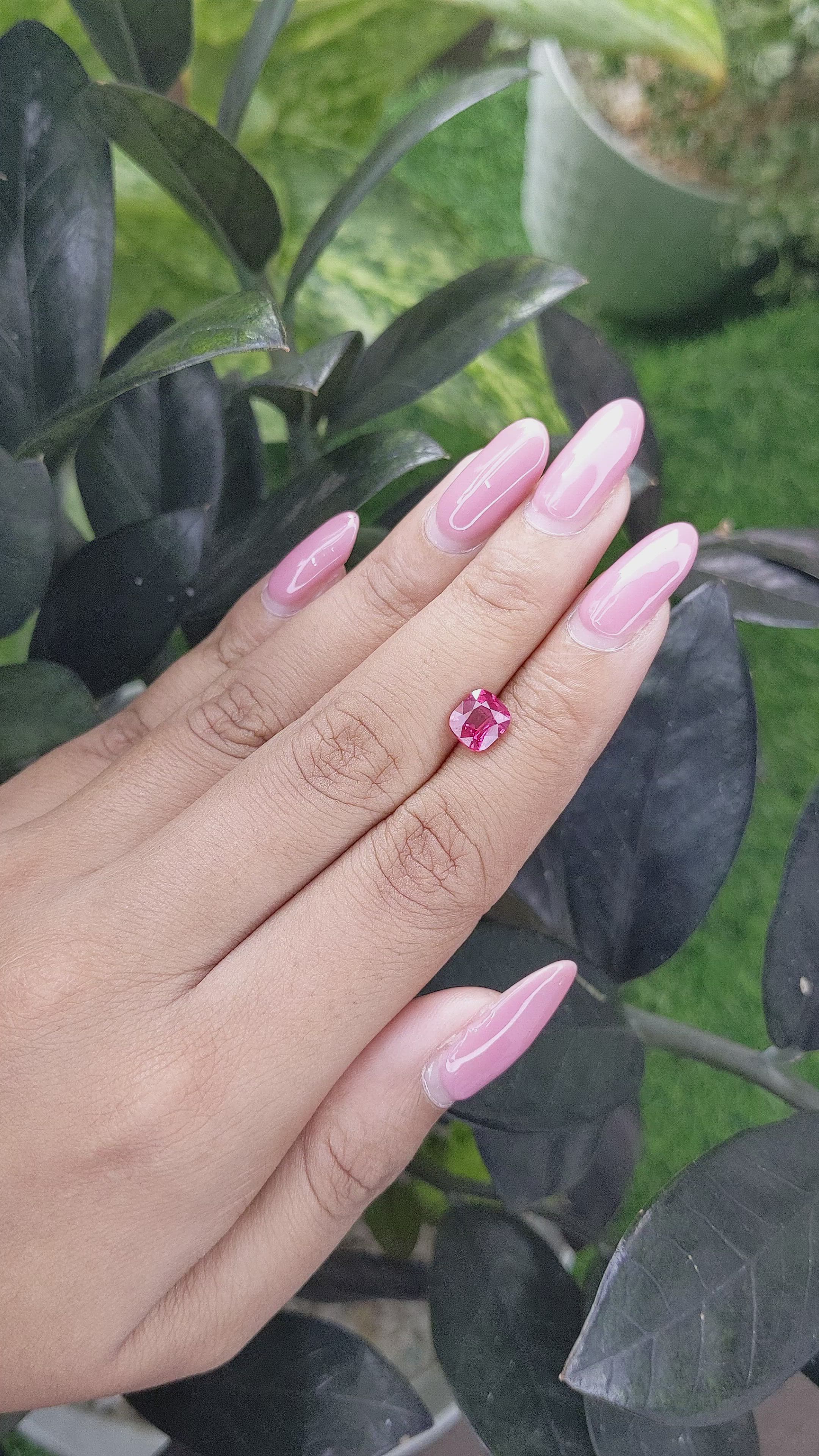 1.40 Ct. Spinel from Burma (Myanmar) Size Video