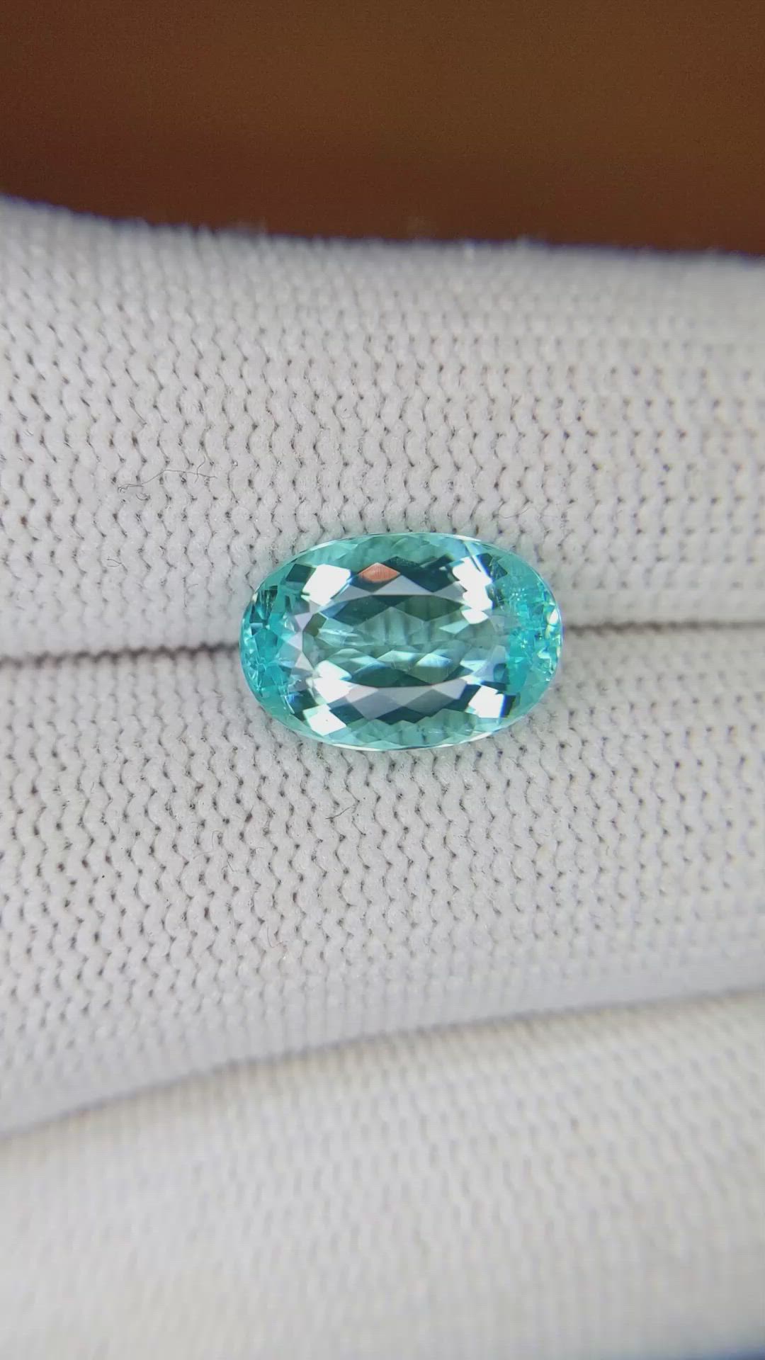 3.71 Ct. Paraiba Tourmaline from Mozambique Size Video