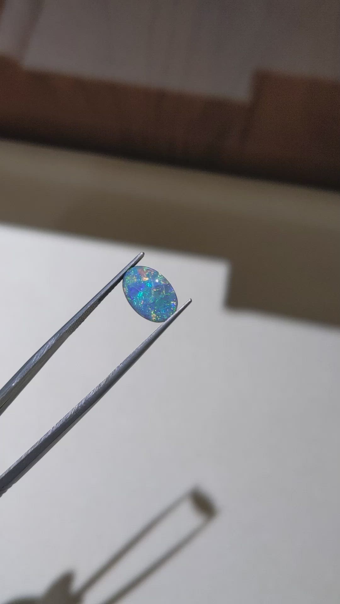 1.98 Ct. Multi Color Black Opal from Australia Size Video