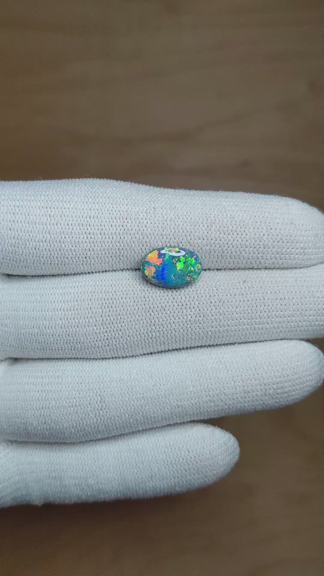 1.98 Ct. Black Opal from Australia Size Video