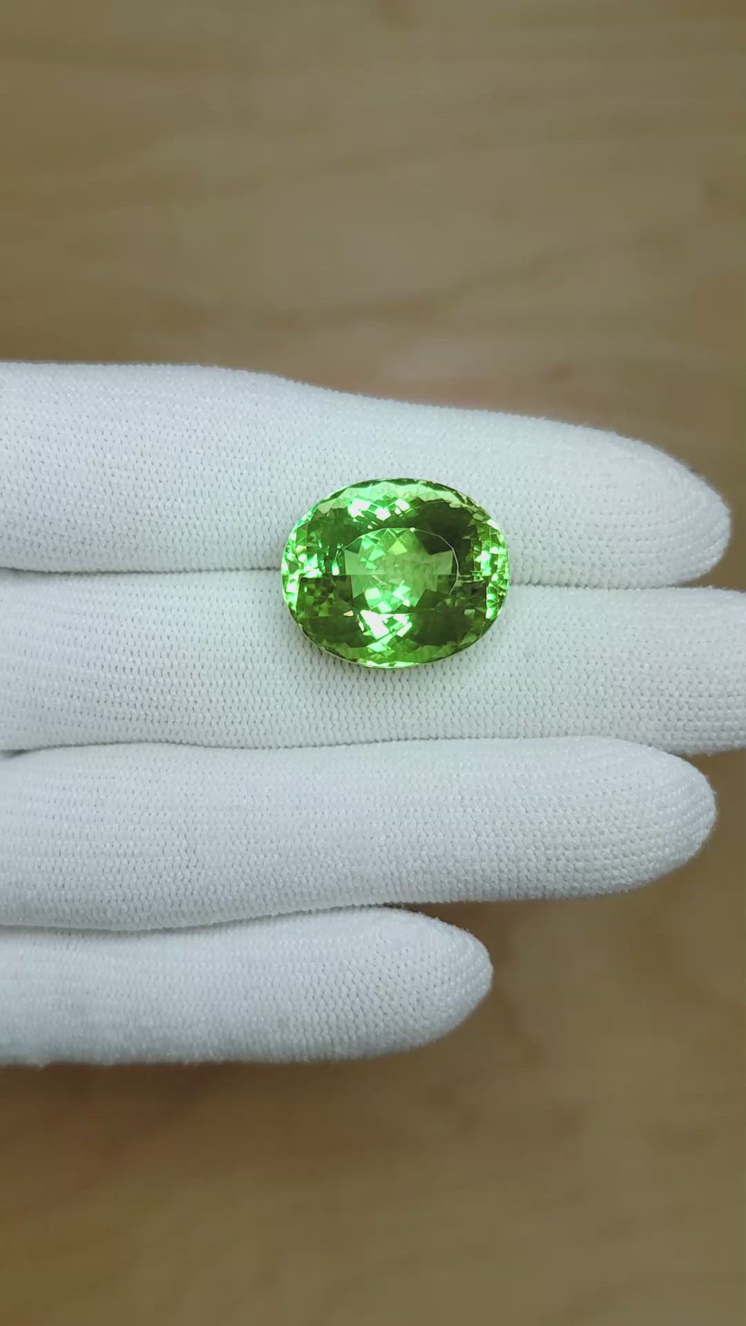 23.61 Ct. Tourmaline from Brazil Size Video