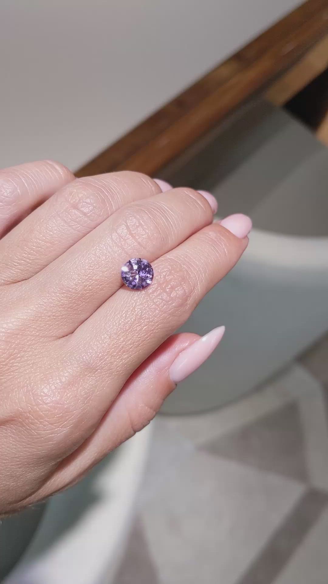 2.01 Ct. Purple Spinel from Tanzania Size Video