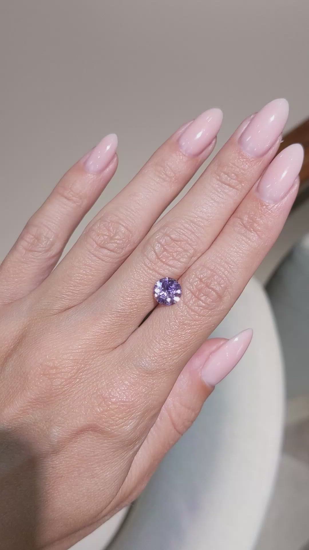 2.01 Ct. Purple Spinel from Tanzania Size Video