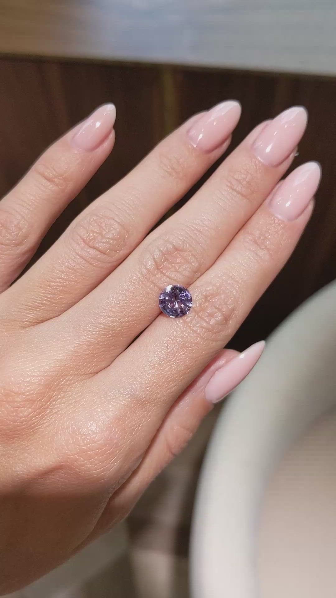 2.01 Ct. Purple Spinel from Tanzania Size Video