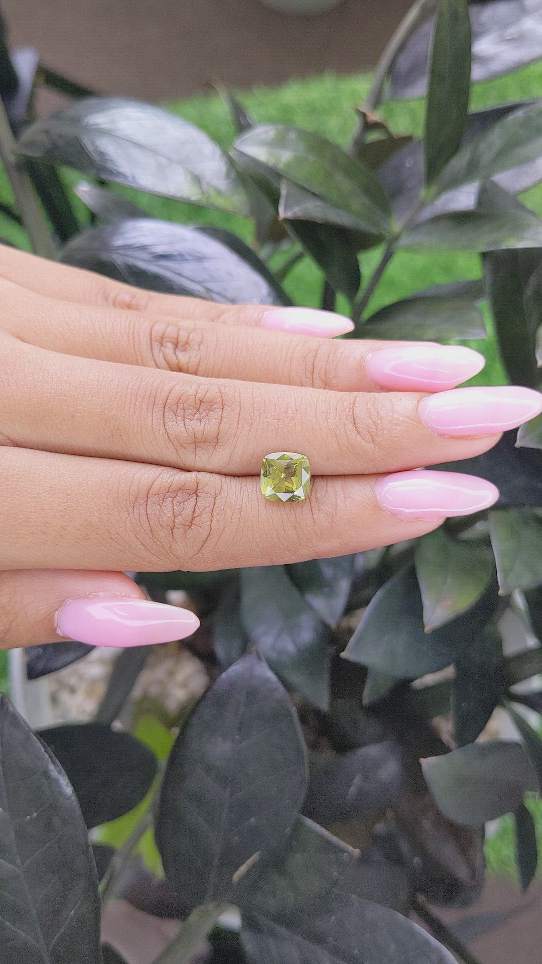 2.23 Ct. Chrysoberyl from Tanzania Size Video