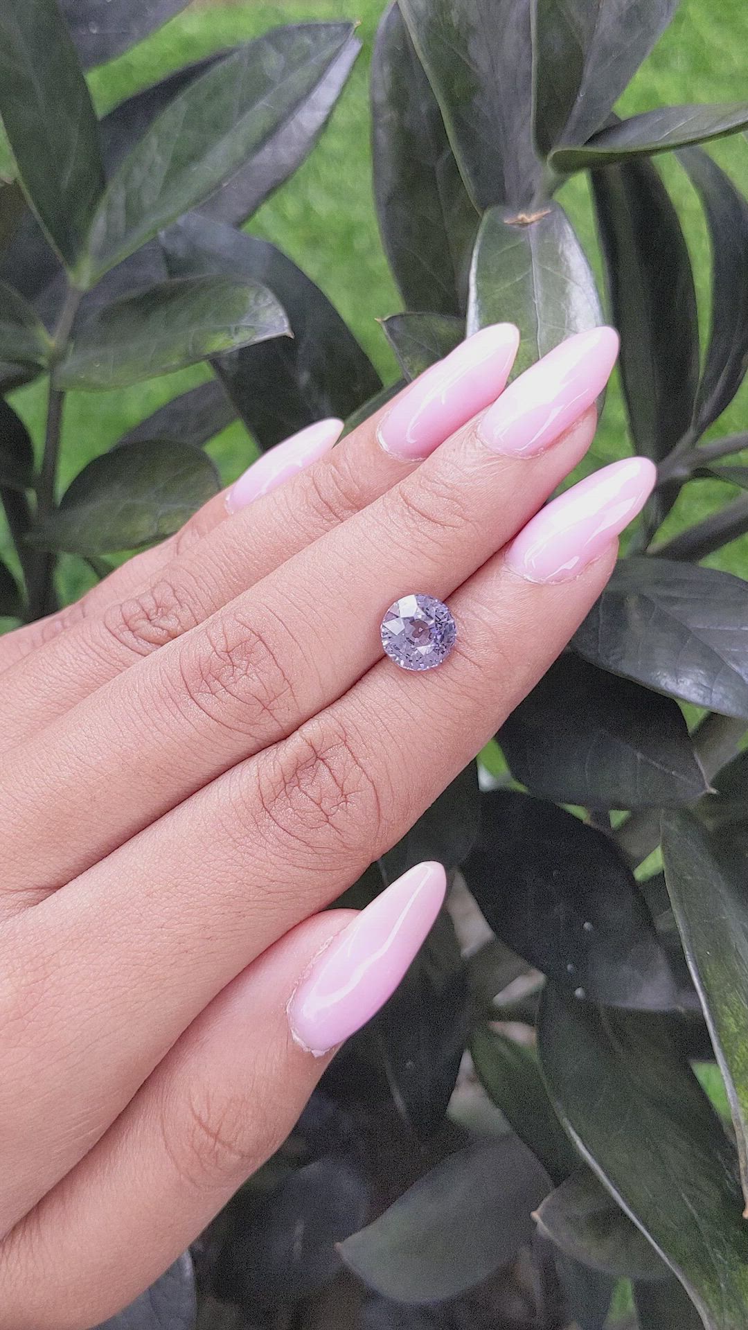 2.74 Ct. Greyish Violet Spinel from Tanzania Size Video
