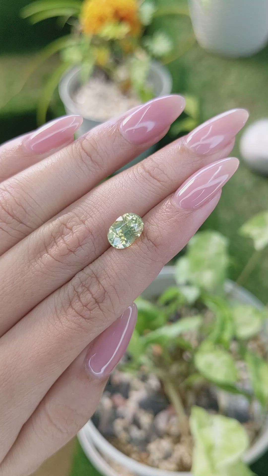 3.36 Ct. Chrysoberyl from Ceylon (Sri Lanka) Size Video